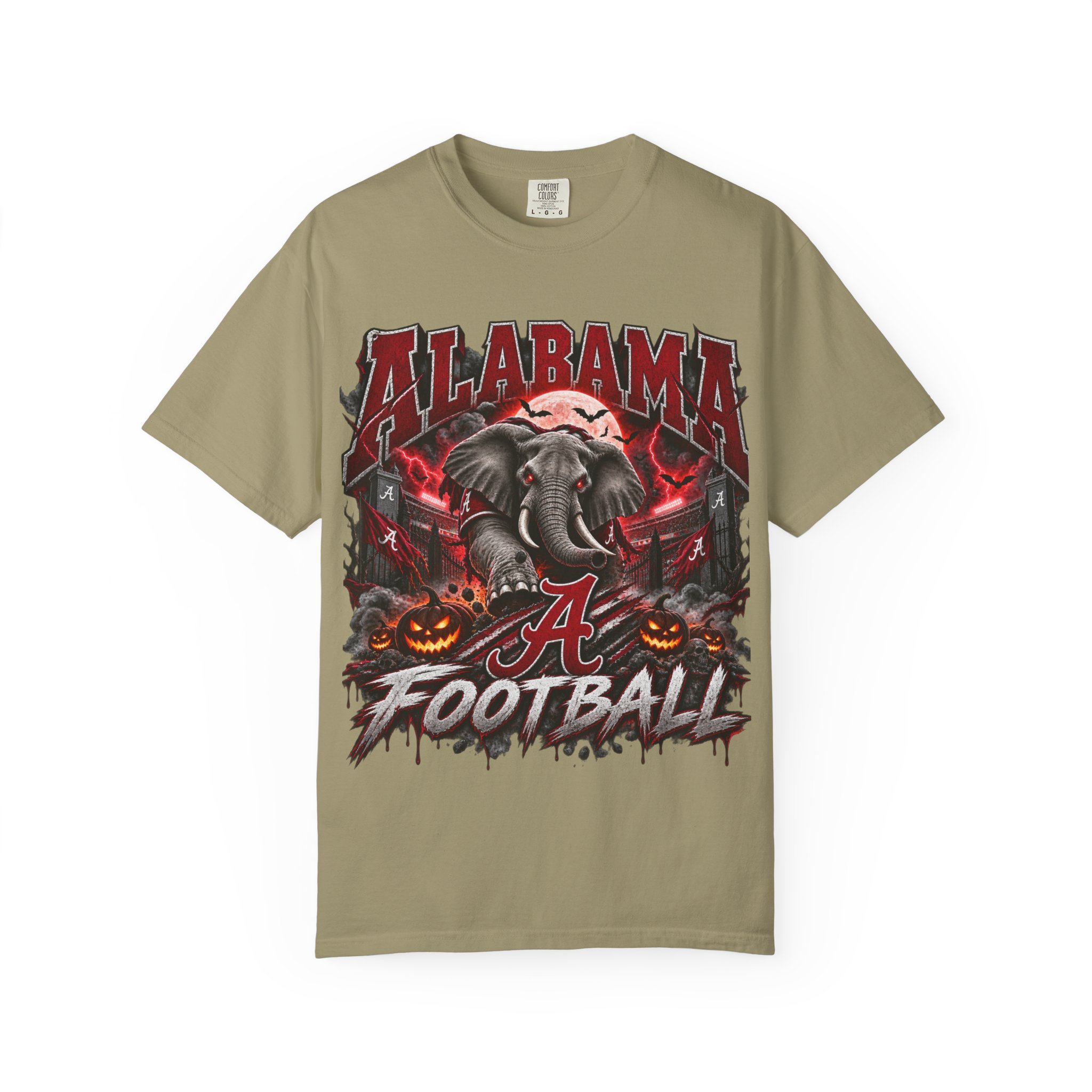 Alabama Football Halloween T-Shirt — Crimson Elephant Graphic Tee - Image 25