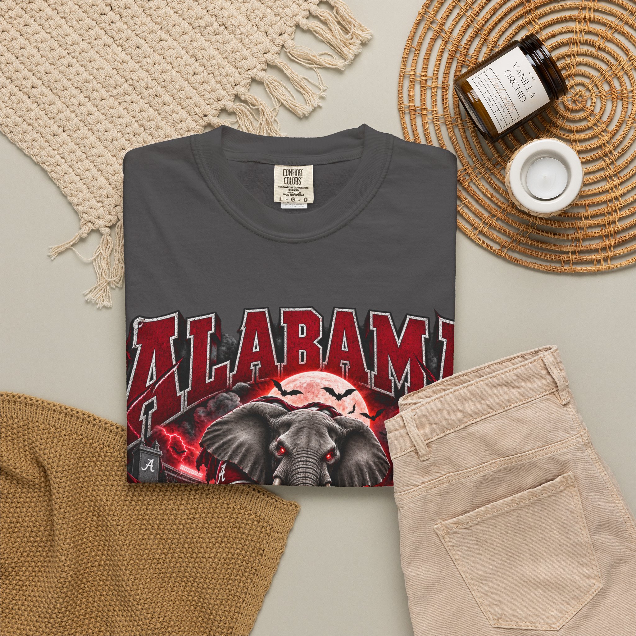 Alabama Football Halloween T-Shirt — Crimson Elephant Graphic Tee - Image 40