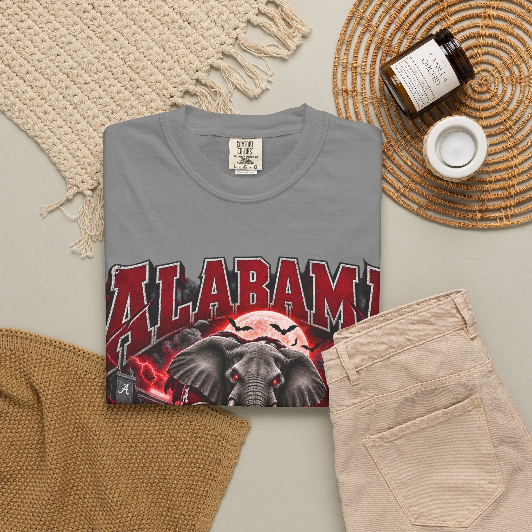 Alabama Football Halloween T-Shirt — Crimson Elephant Graphic Tee - Image 34