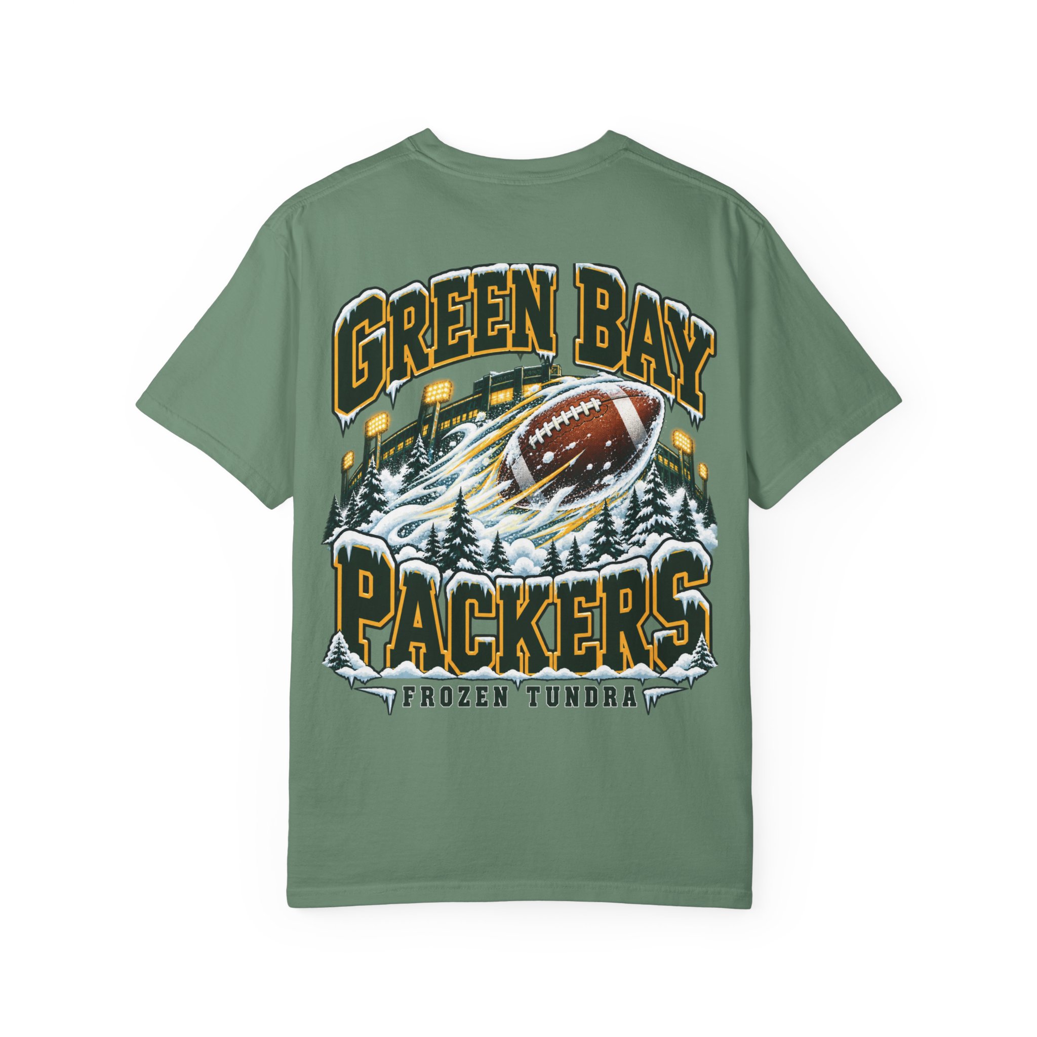 Green Bay Packers Vintage Football T-Shirt — "Frozen Tundra" Graphic - Image 4