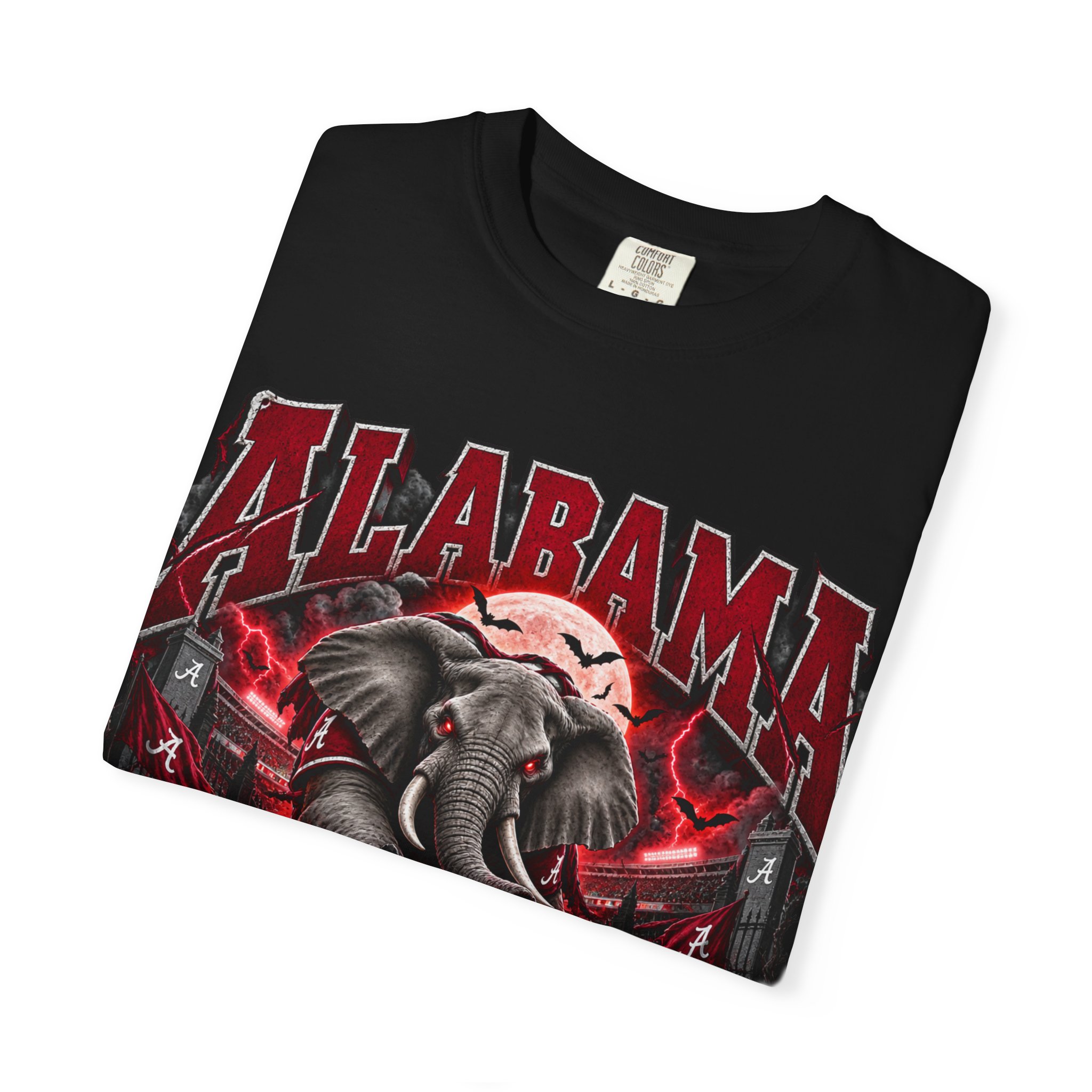 Alabama Football Halloween T-Shirt — Crimson Elephant Graphic Tee - Image 3