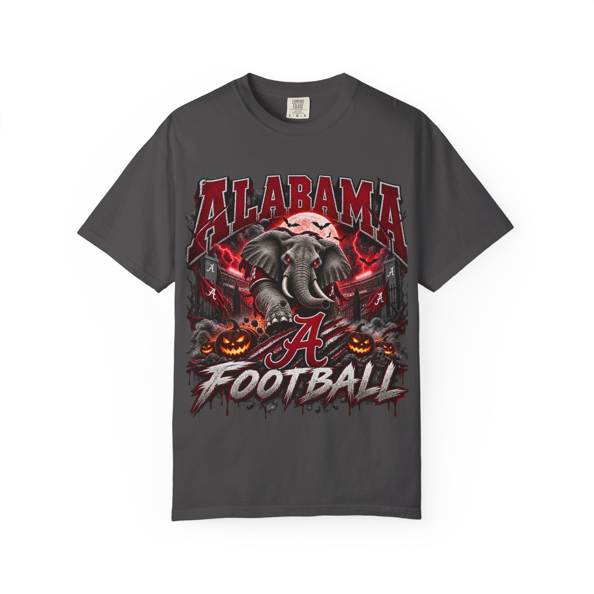 Alabama Football Halloween T-Shirt — Crimson Elephant Graphic Tee - Image 37