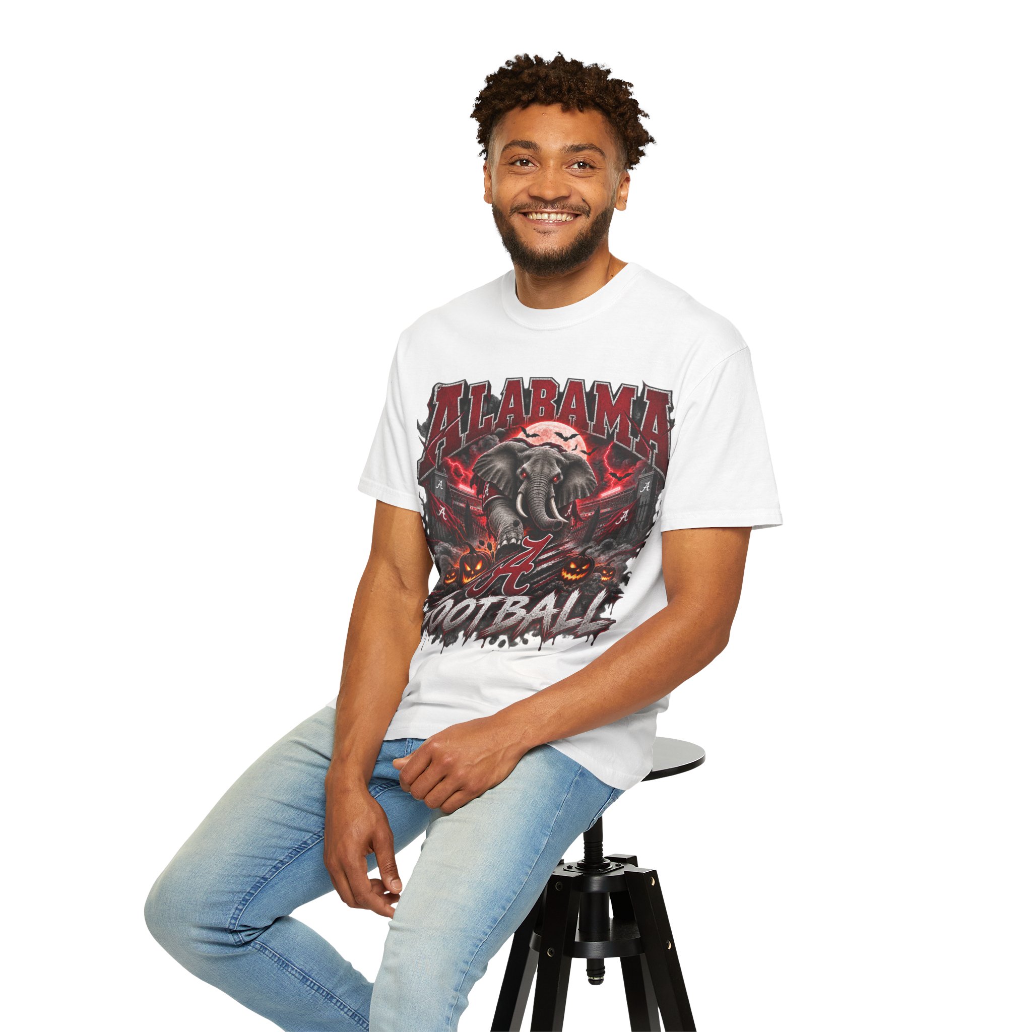 Alabama Football Halloween T-Shirt — Crimson Elephant Graphic Tee - Image 12