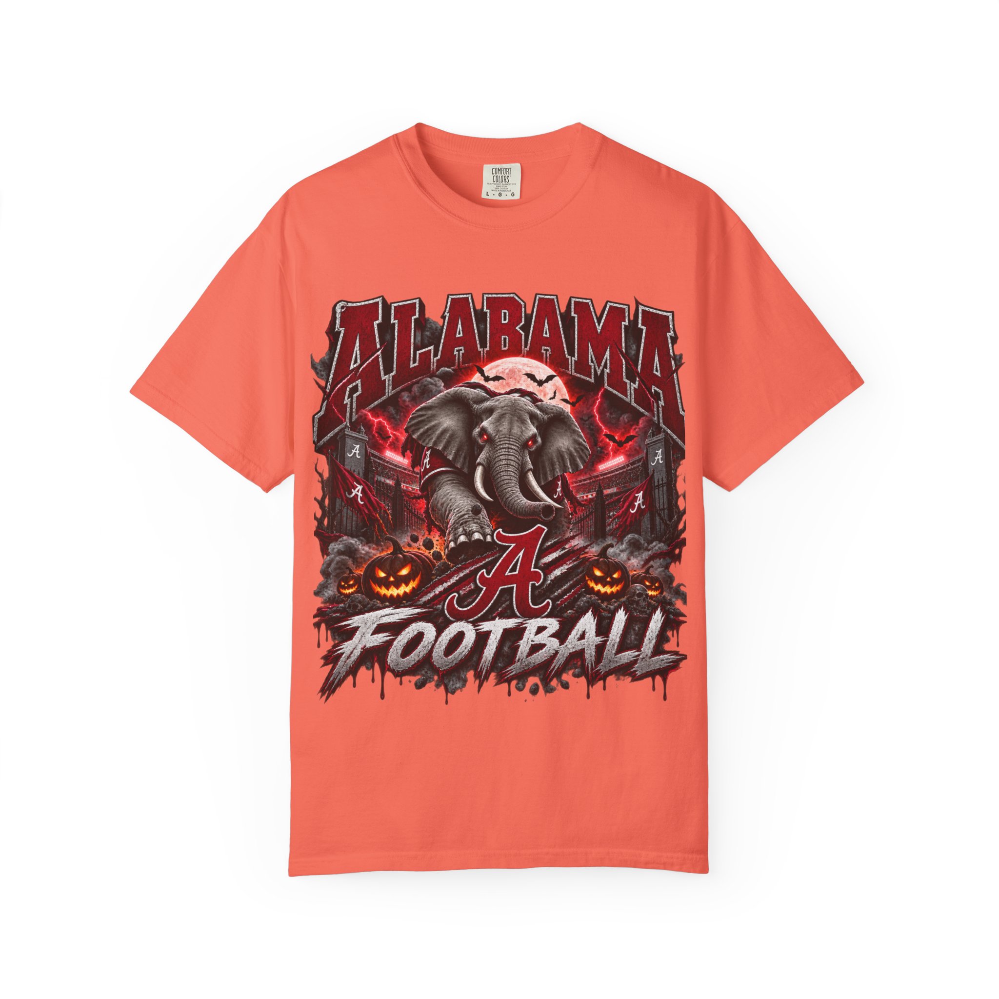 Alabama Football Halloween T-Shirt — Crimson Elephant Graphic Tee - Image 13