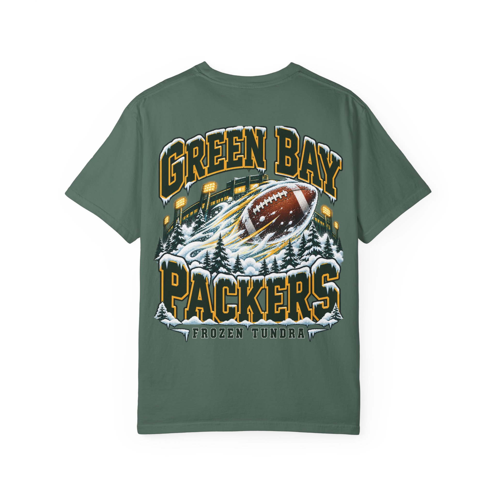 Green Bay Packers Vintage Football T-Shirt — "Frozen Tundra" Graphic - Image 15