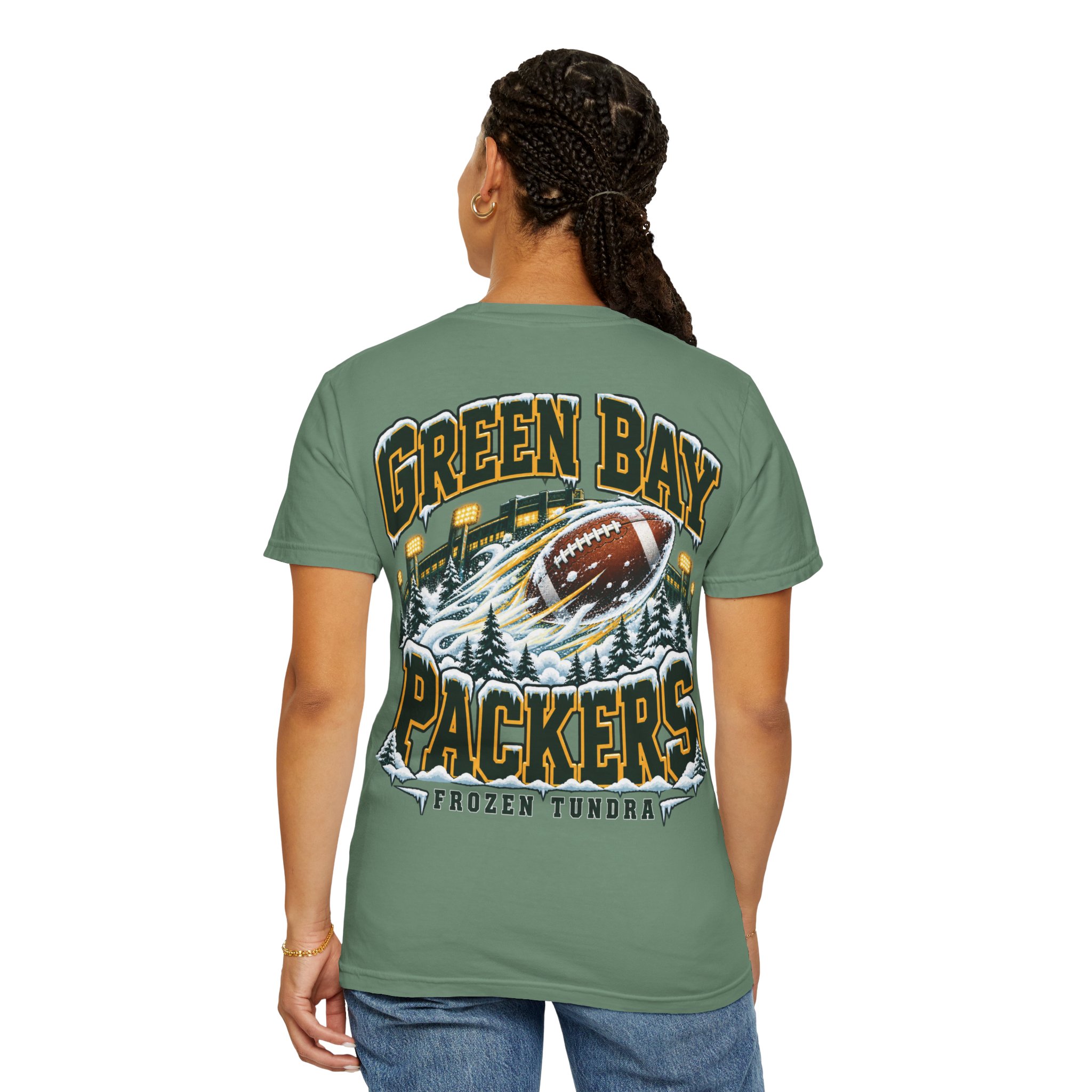 Green Bay Packers Vintage Football T-Shirt — "Frozen Tundra" Graphic - Image 7