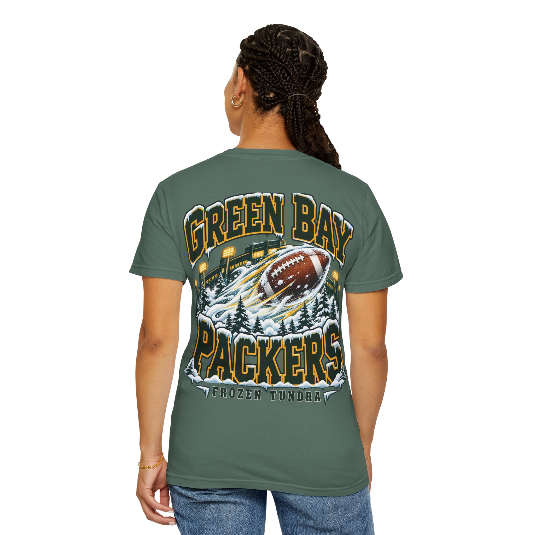 Green Bay Packers Vintage Football T-Shirt — "Frozen Tundra" Graphic - Image 18
