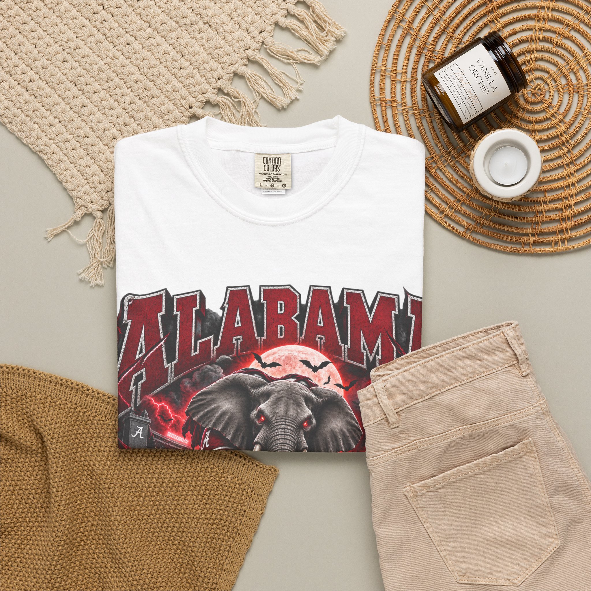Alabama Football Halloween T-Shirt — Crimson Elephant Graphic Tee - Image 10