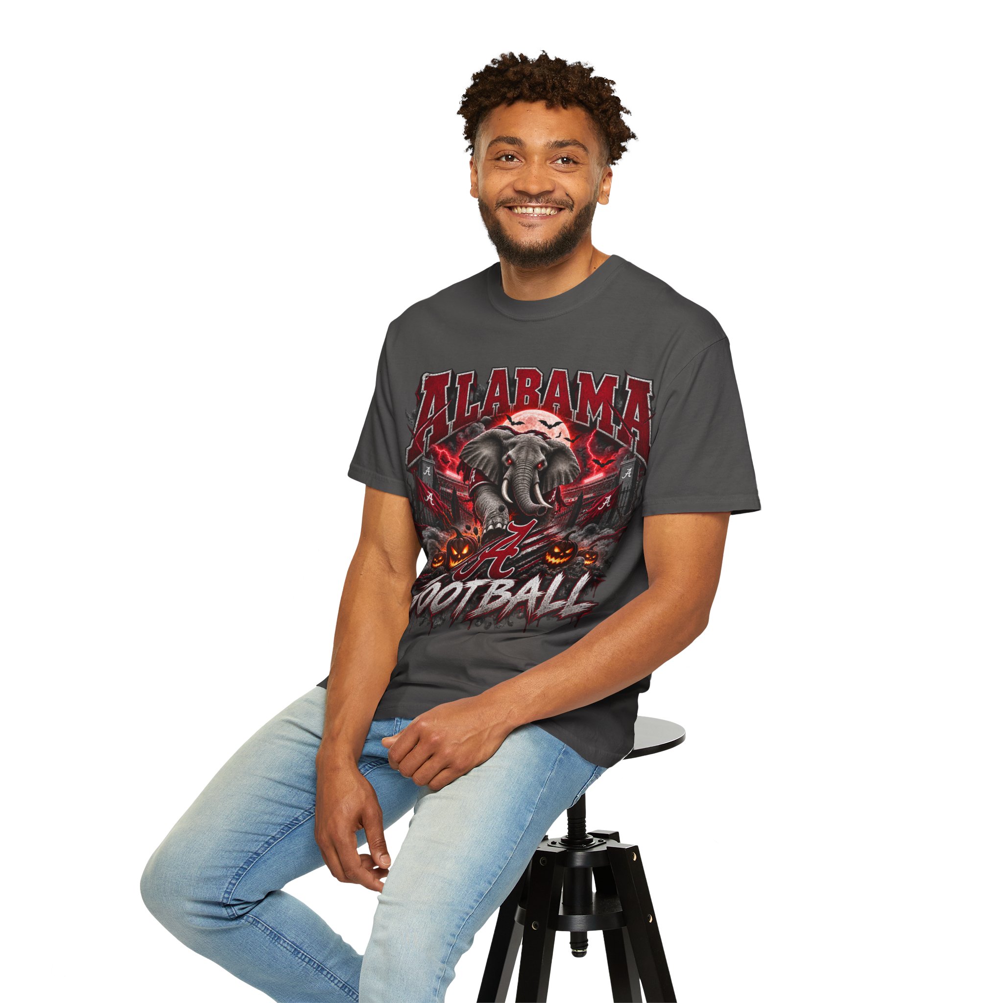 Alabama Football Halloween T-Shirt — Crimson Elephant Graphic Tee - Image 42