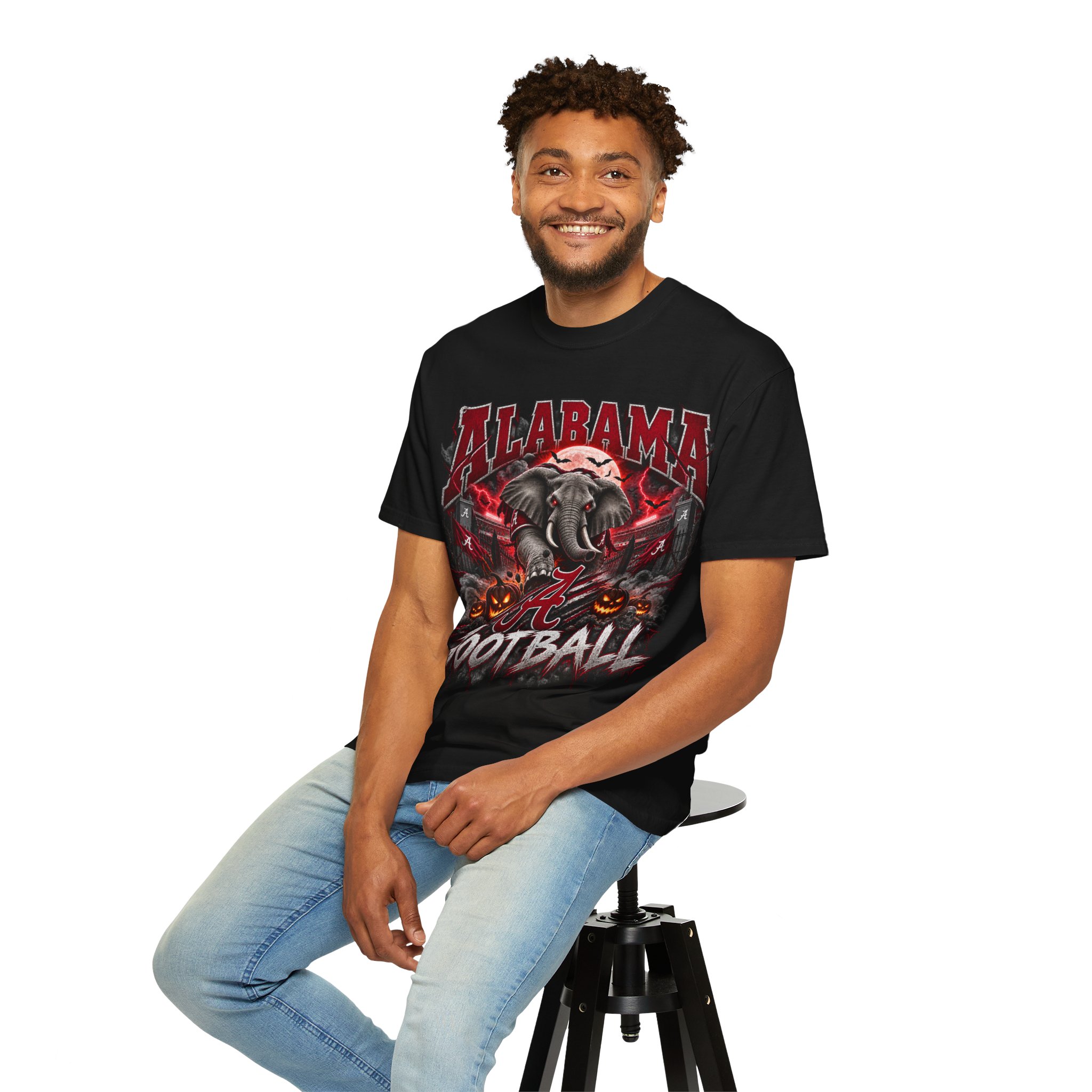 Alabama Football Halloween T-Shirt — Crimson Elephant Graphic Tee - Image 6