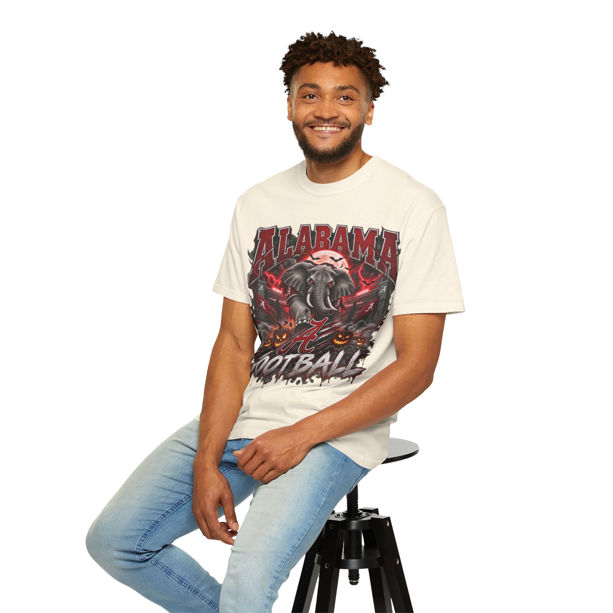 Alabama Football Halloween T-Shirt — Crimson Elephant Graphic Tee - Image 24