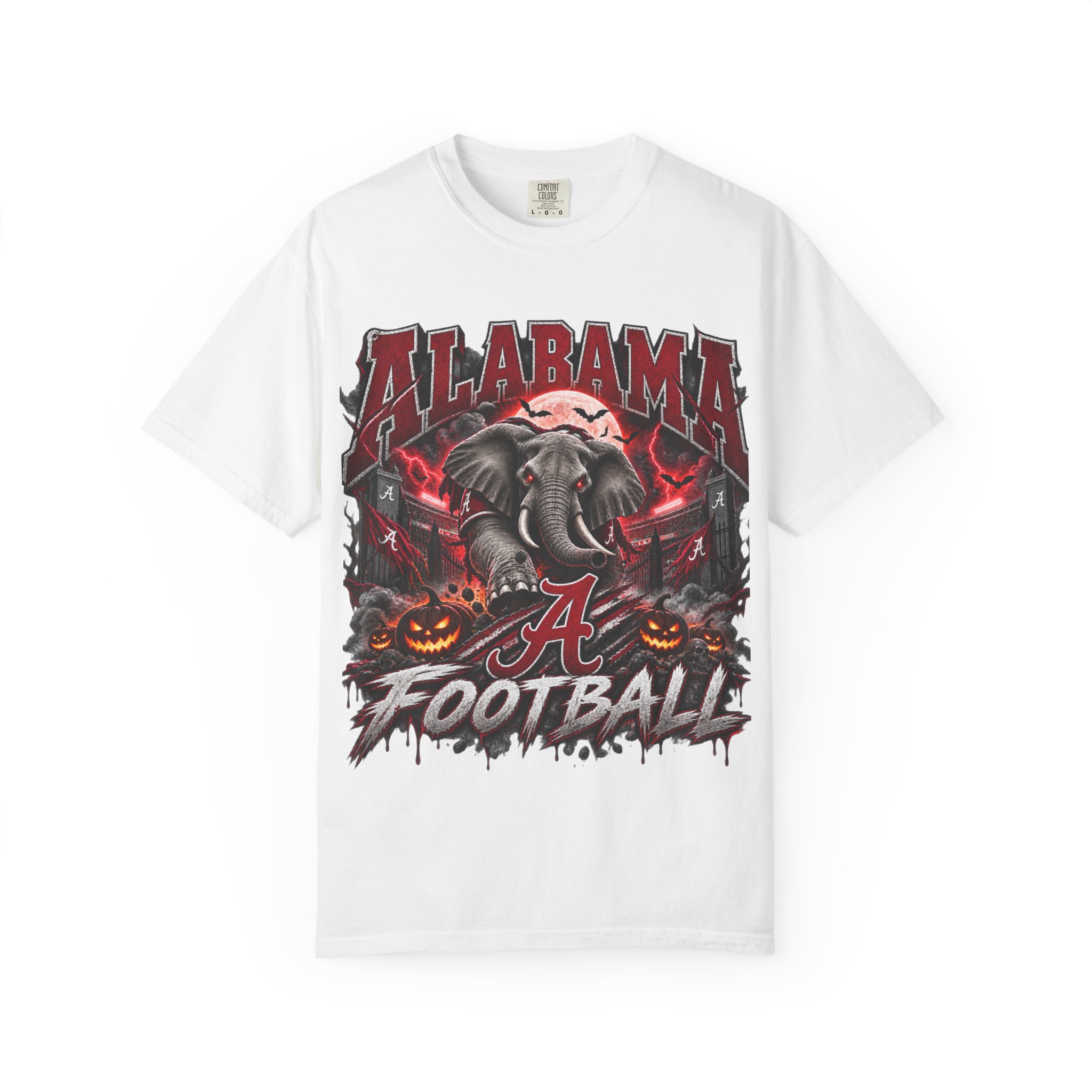 Alabama Football Halloween T-Shirt — Crimson Elephant Graphic Tee - Image 7