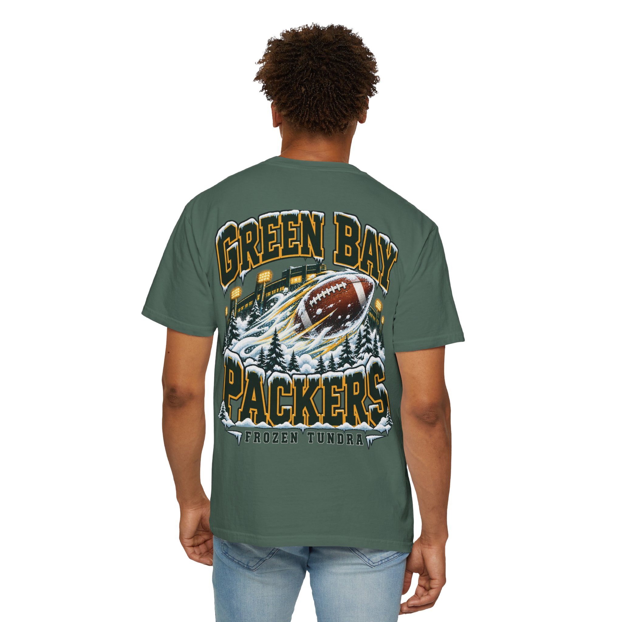 Green Bay Packers Vintage Football T-Shirt — "Frozen Tundra" Graphic - Image 21