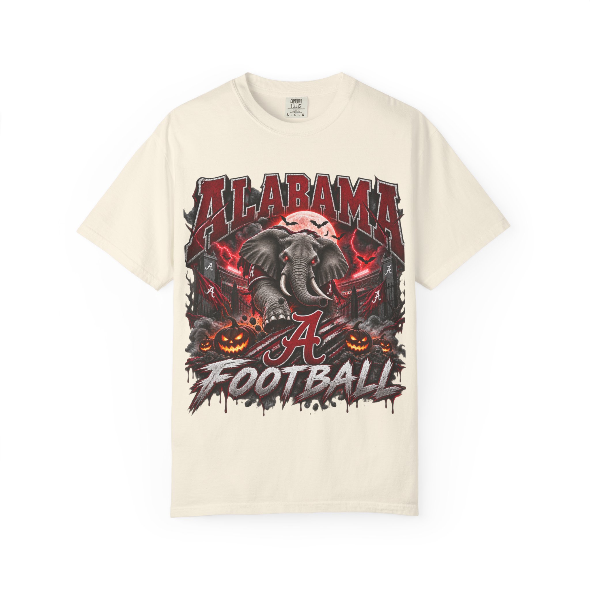 Alabama Football Halloween T-Shirt — Crimson Elephant Graphic Tee - Image 19