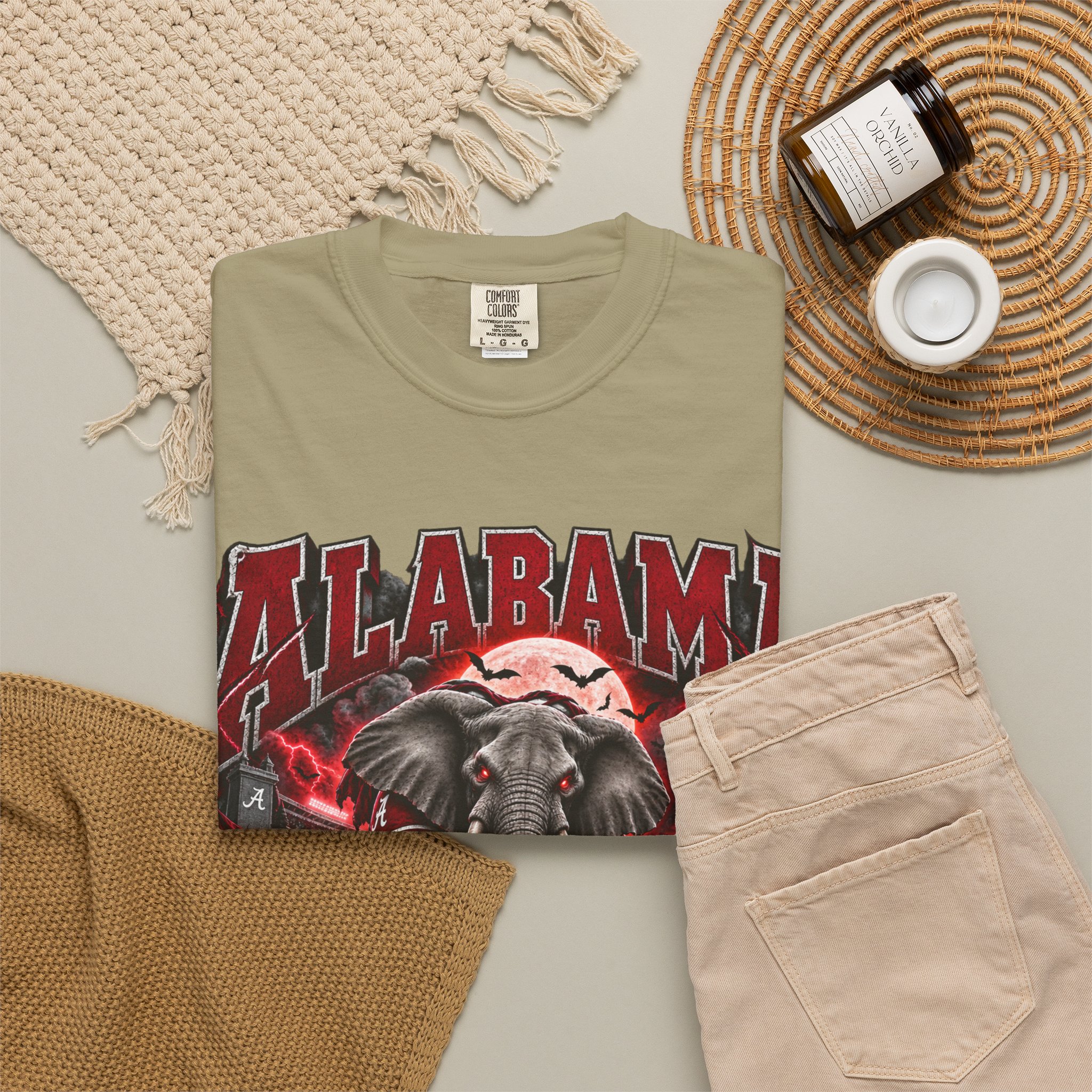 Alabama Football Halloween T-Shirt — Crimson Elephant Graphic Tee - Image 28