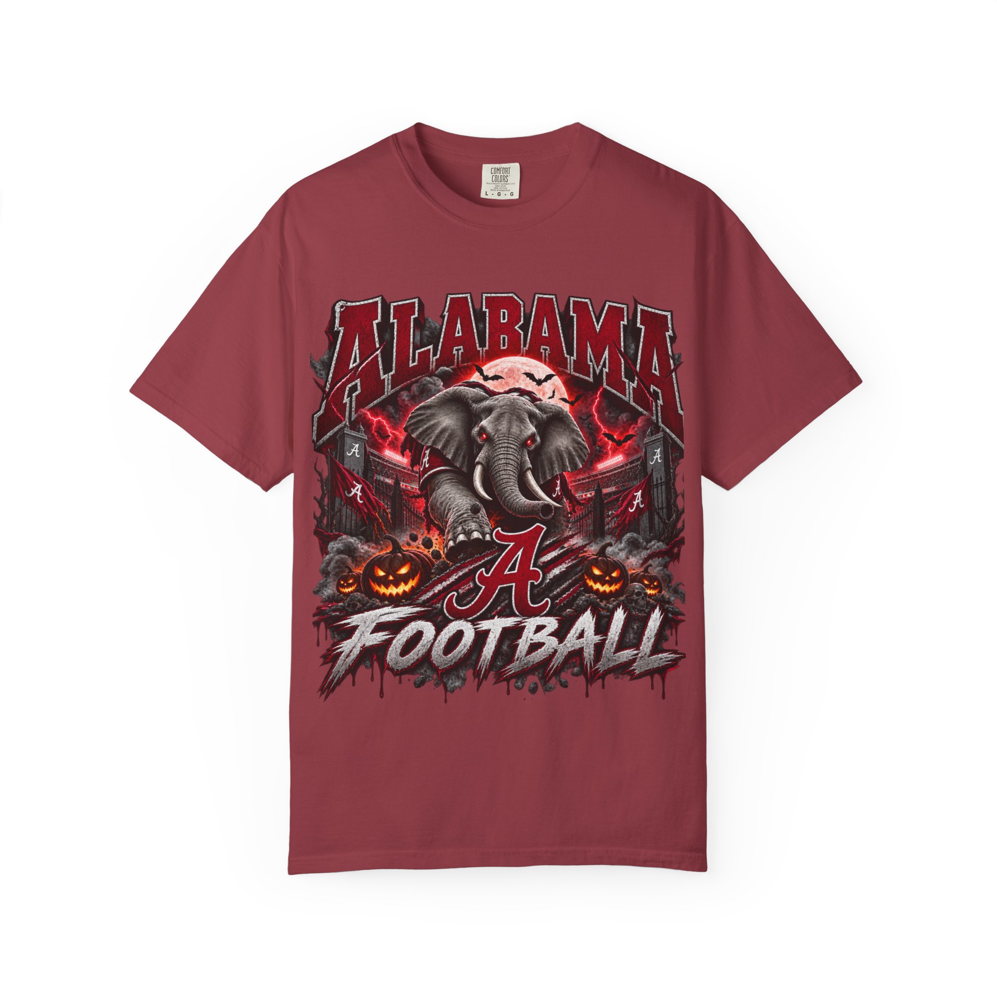 Alabama Football Halloween T-Shirt — Crimson Elephant Graphic Tee - Image 43
