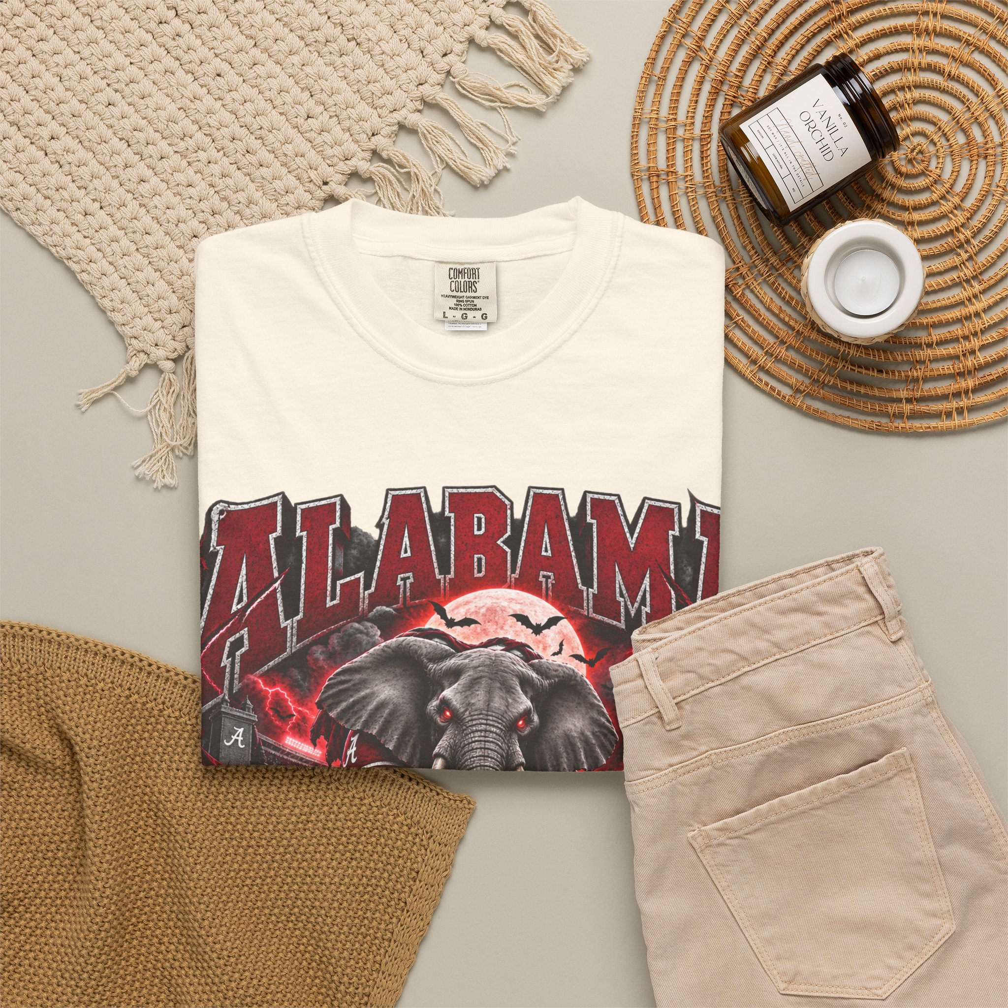 Alabama Football Halloween T-Shirt — Crimson Elephant Graphic Tee - Image 22