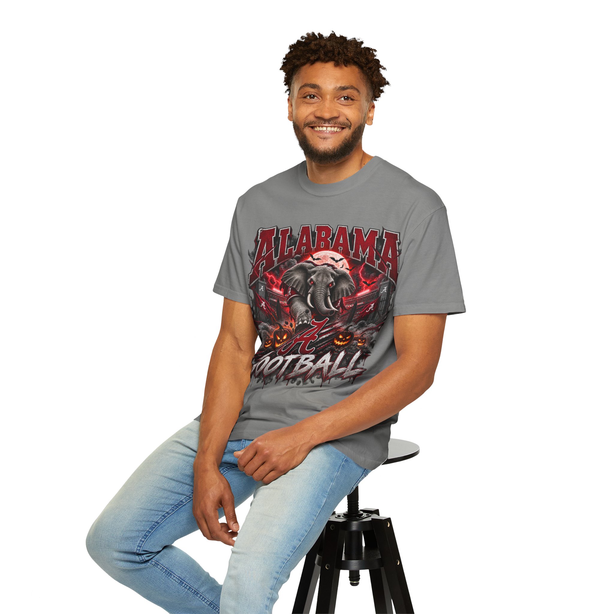 Alabama Football Halloween T-Shirt — Crimson Elephant Graphic Tee - Image 36