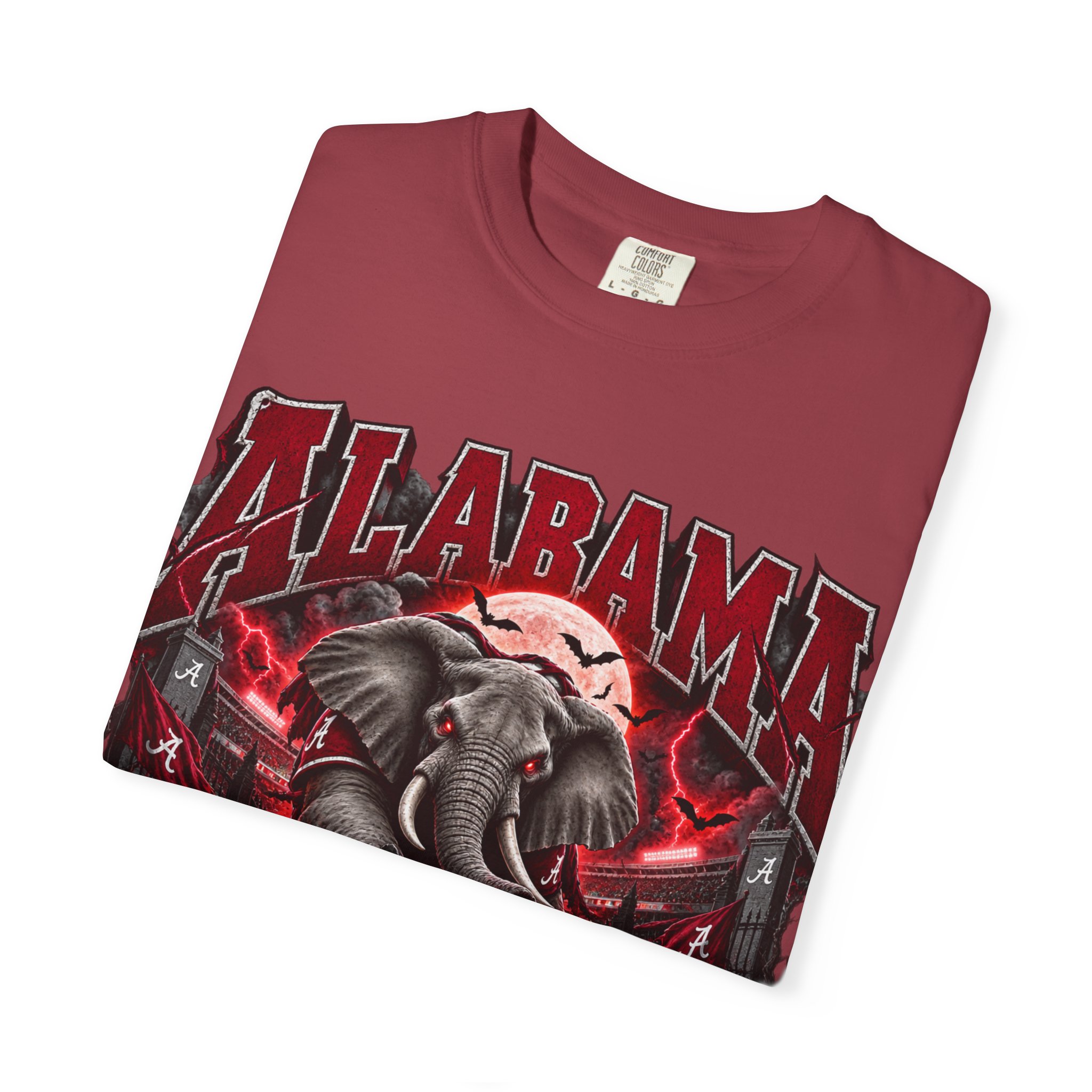 Alabama Football Halloween T-Shirt — Crimson Elephant Graphic Tee - Image 45