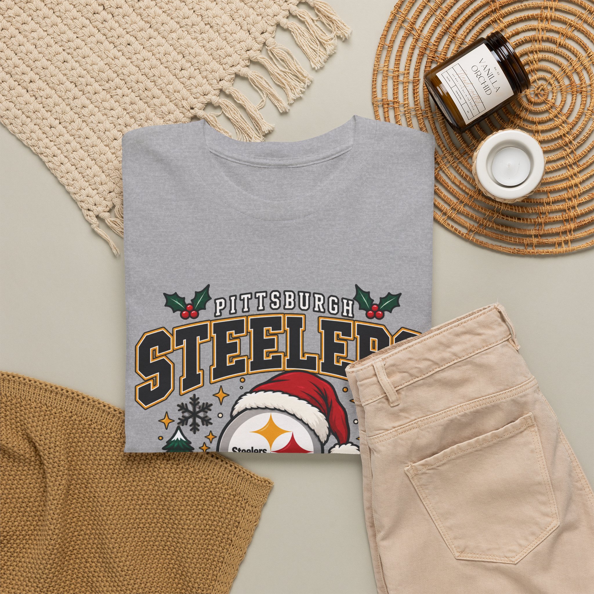 Pittsburgh Steelers Christmas T-Shirt - Image 32