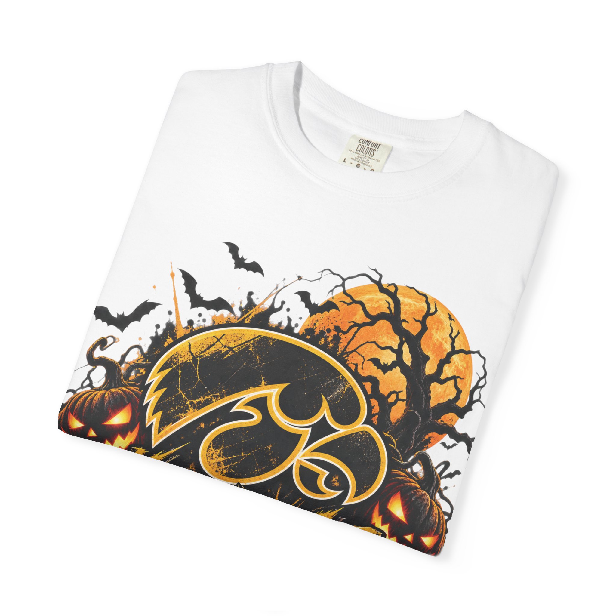 Iowa Hawkeyes Halloween Football T-Shirt - Image 9