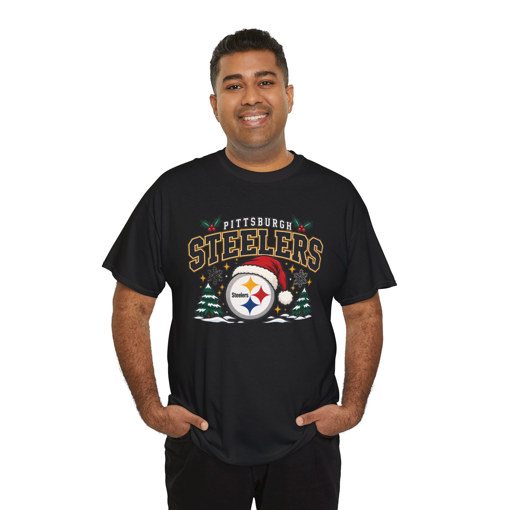 Pittsburgh Steelers Christmas T-Shirt - Image 6