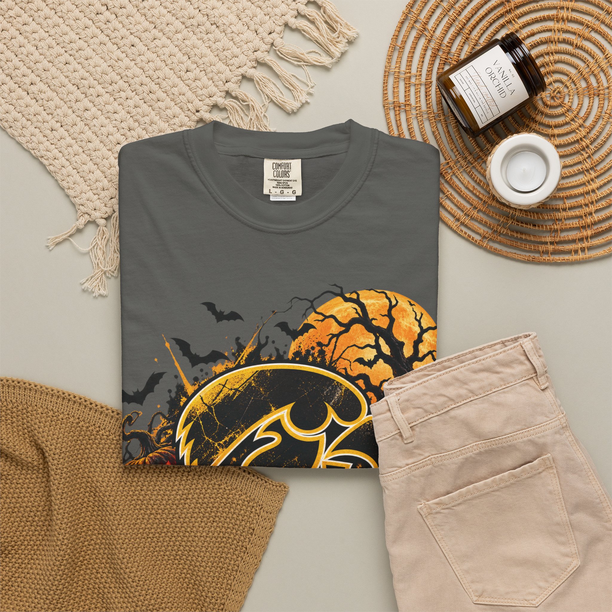 Iowa Hawkeyes Halloween Football T-Shirt - Image 34