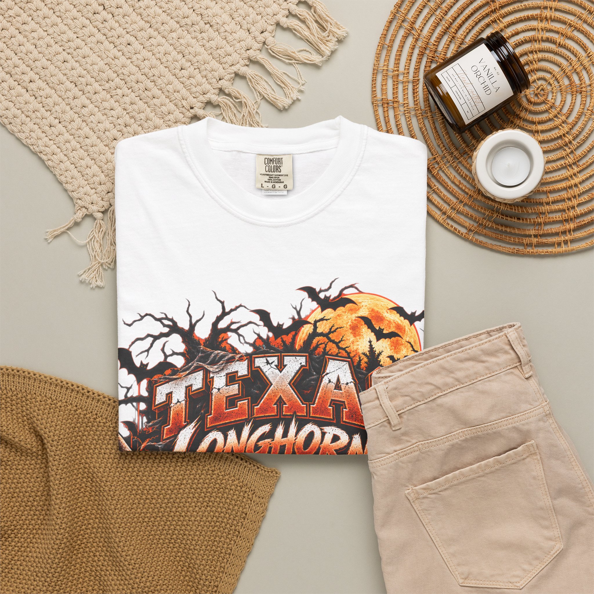 Texas Longhorns Halloween T-Shirt — Skull & Pumpkins Graphic Tee - Image 10