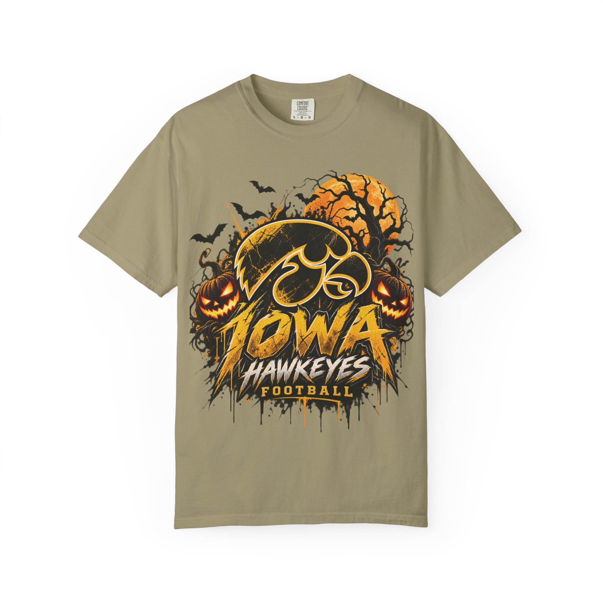 Iowa Hawkeyes Halloween Football T-Shirt - Image 25