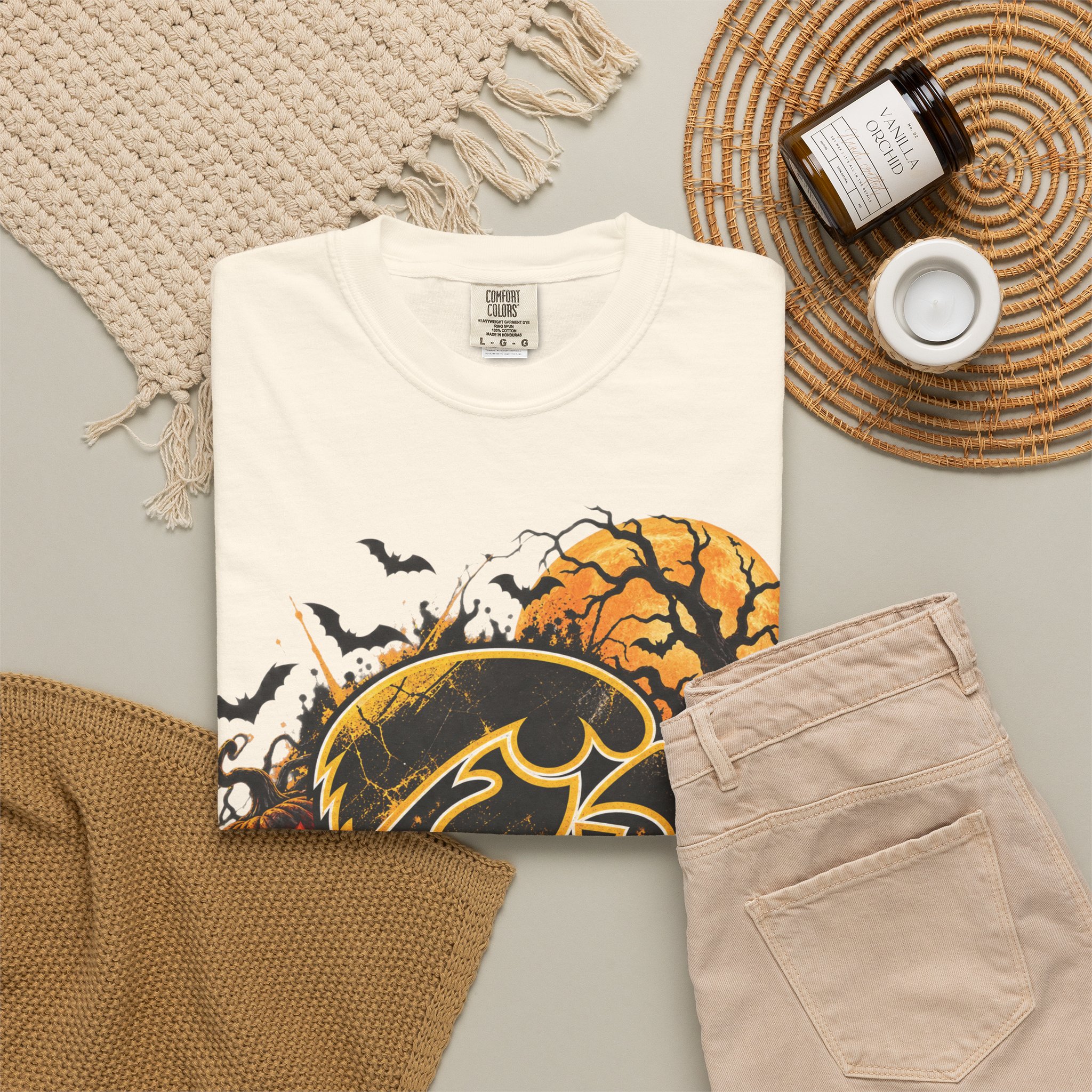 Iowa Hawkeyes Halloween Football T-Shirt - Image 22