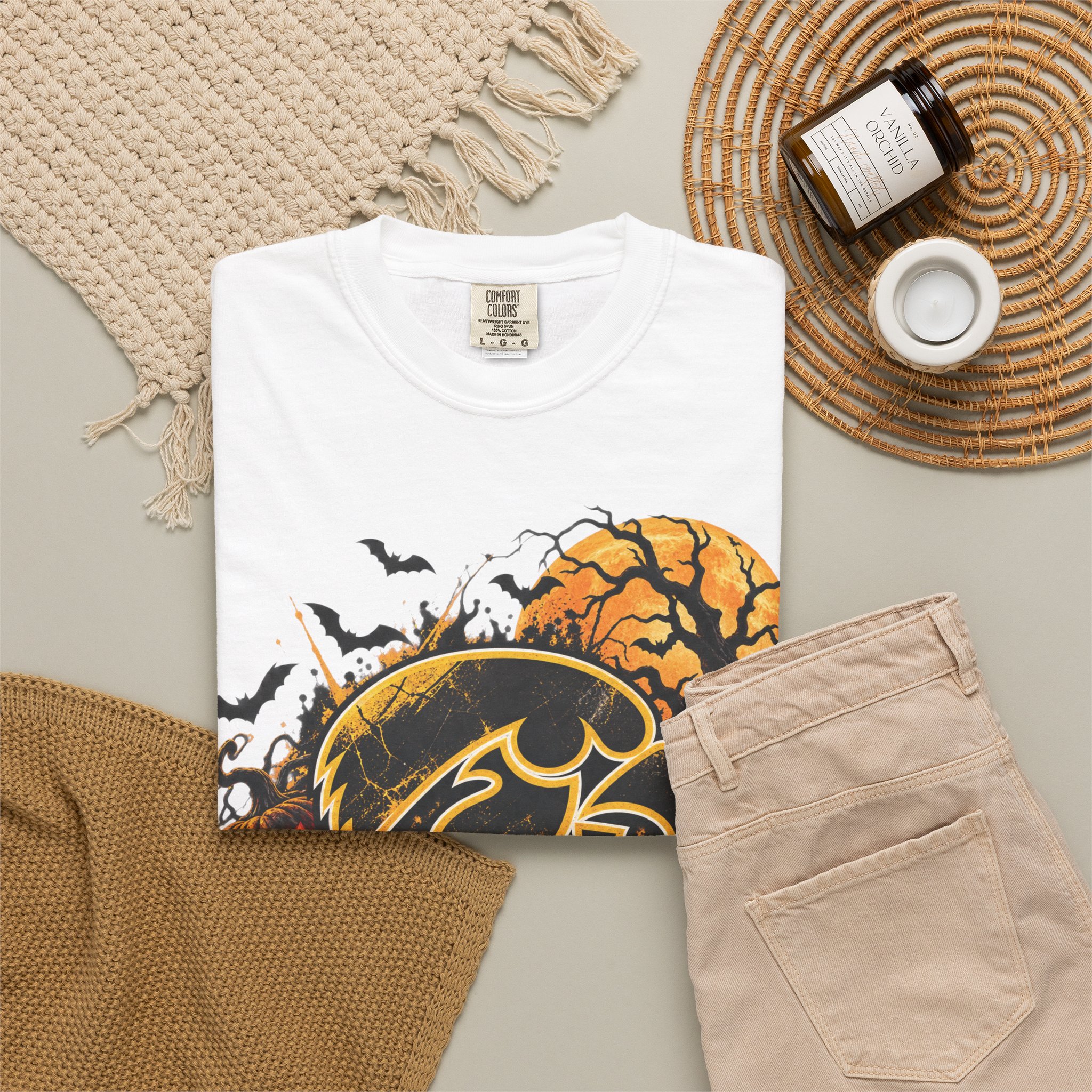 Iowa Hawkeyes Halloween Football T-Shirt - Image 10