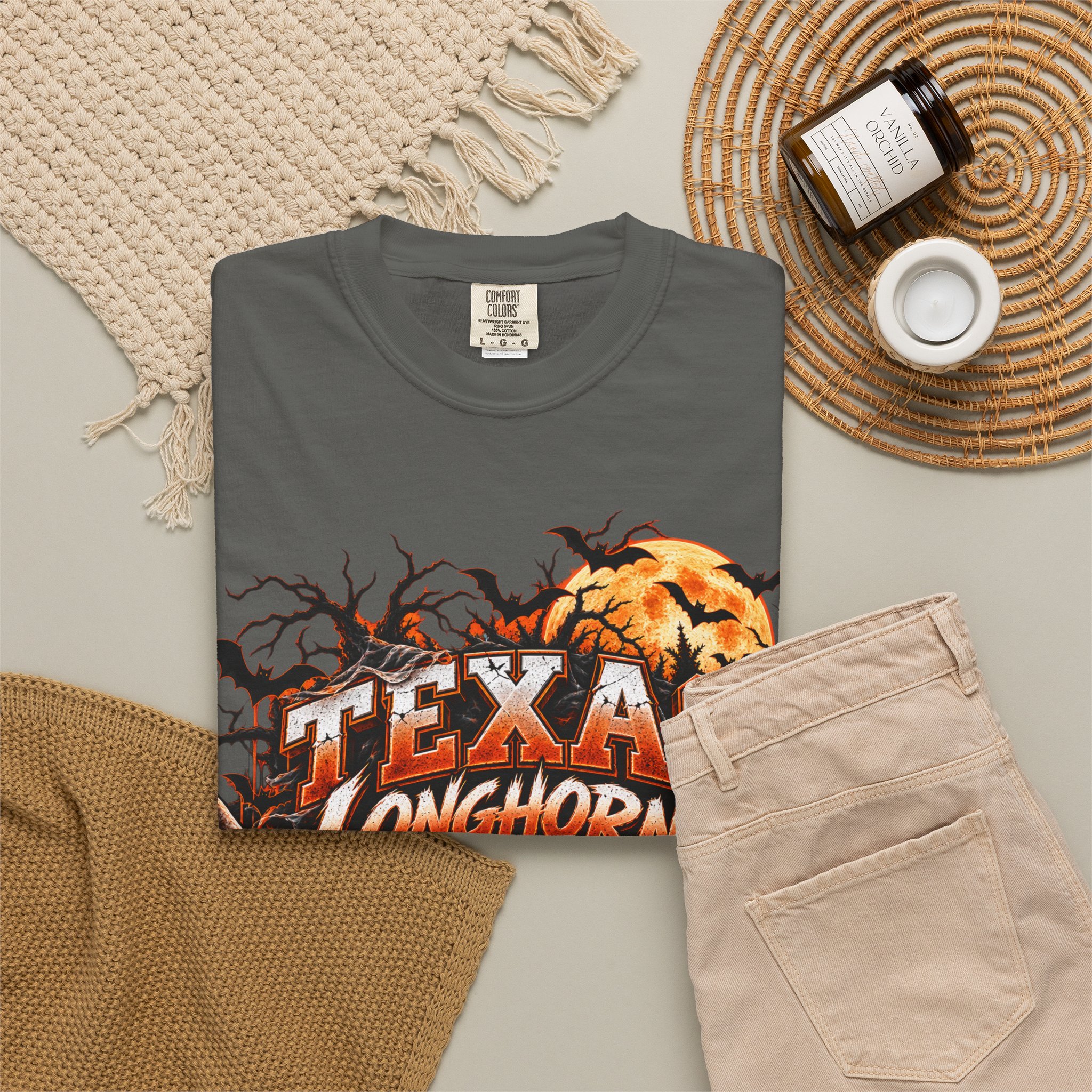 Texas Longhorns Halloween T-Shirt — Skull & Pumpkins Graphic Tee - Image 34