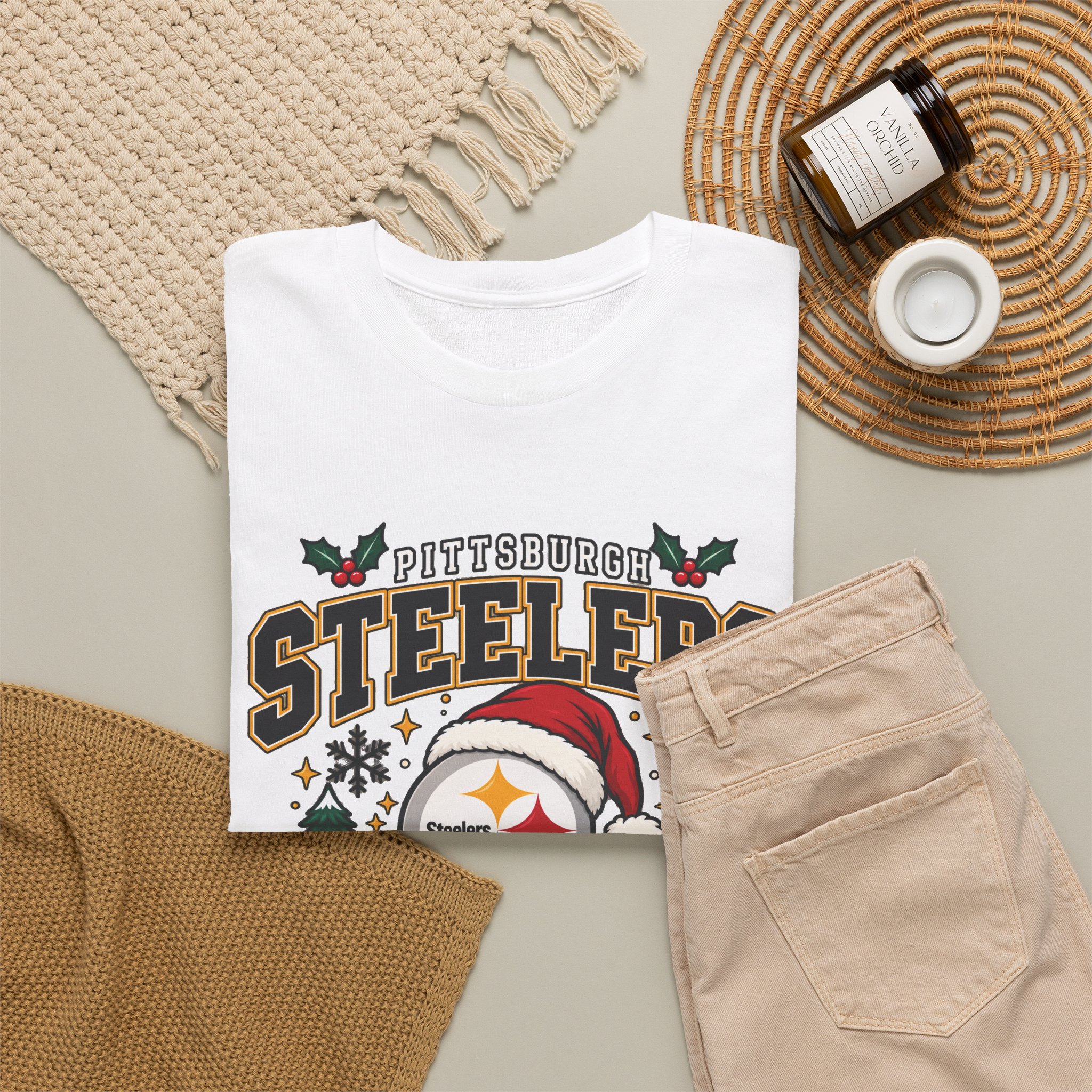 Pittsburgh Steelers Christmas T-Shirt - Image 10