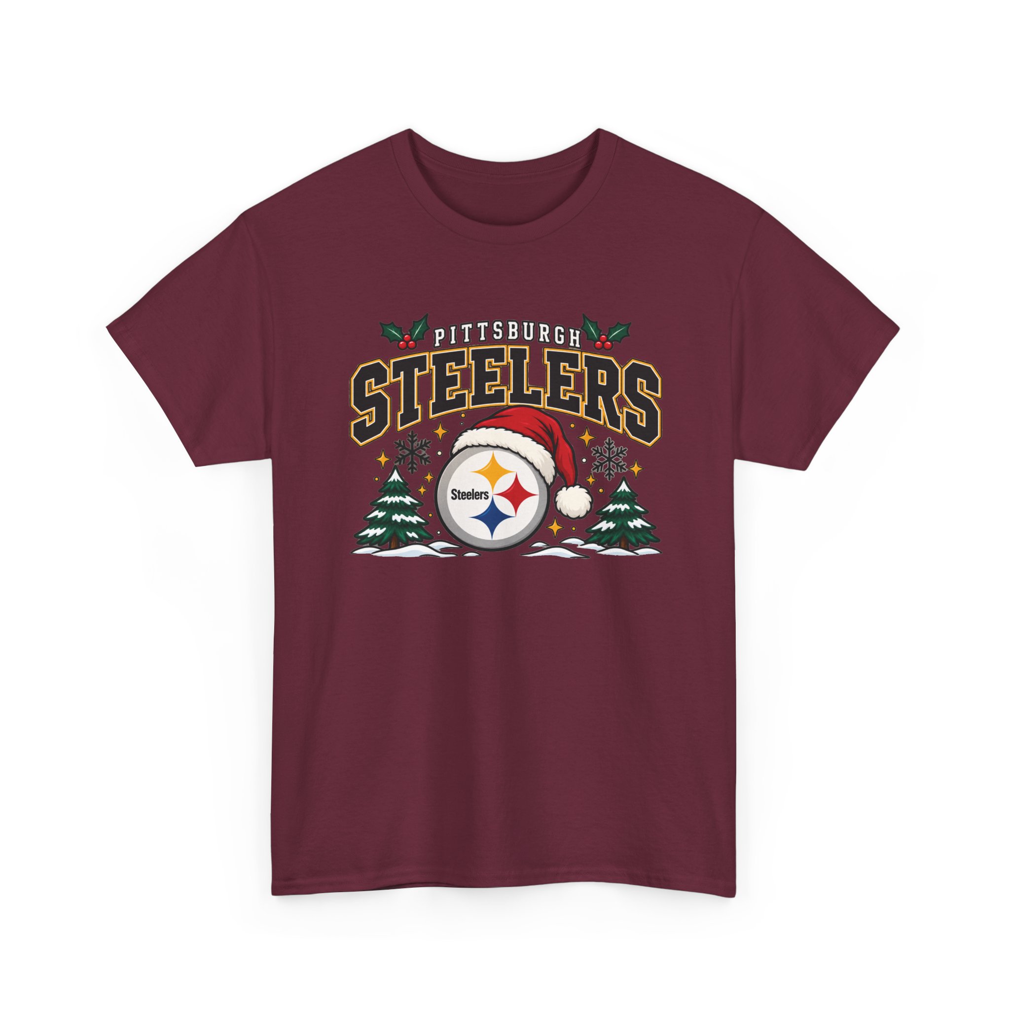 Pittsburgh Steelers Christmas T-Shirt - Image 13