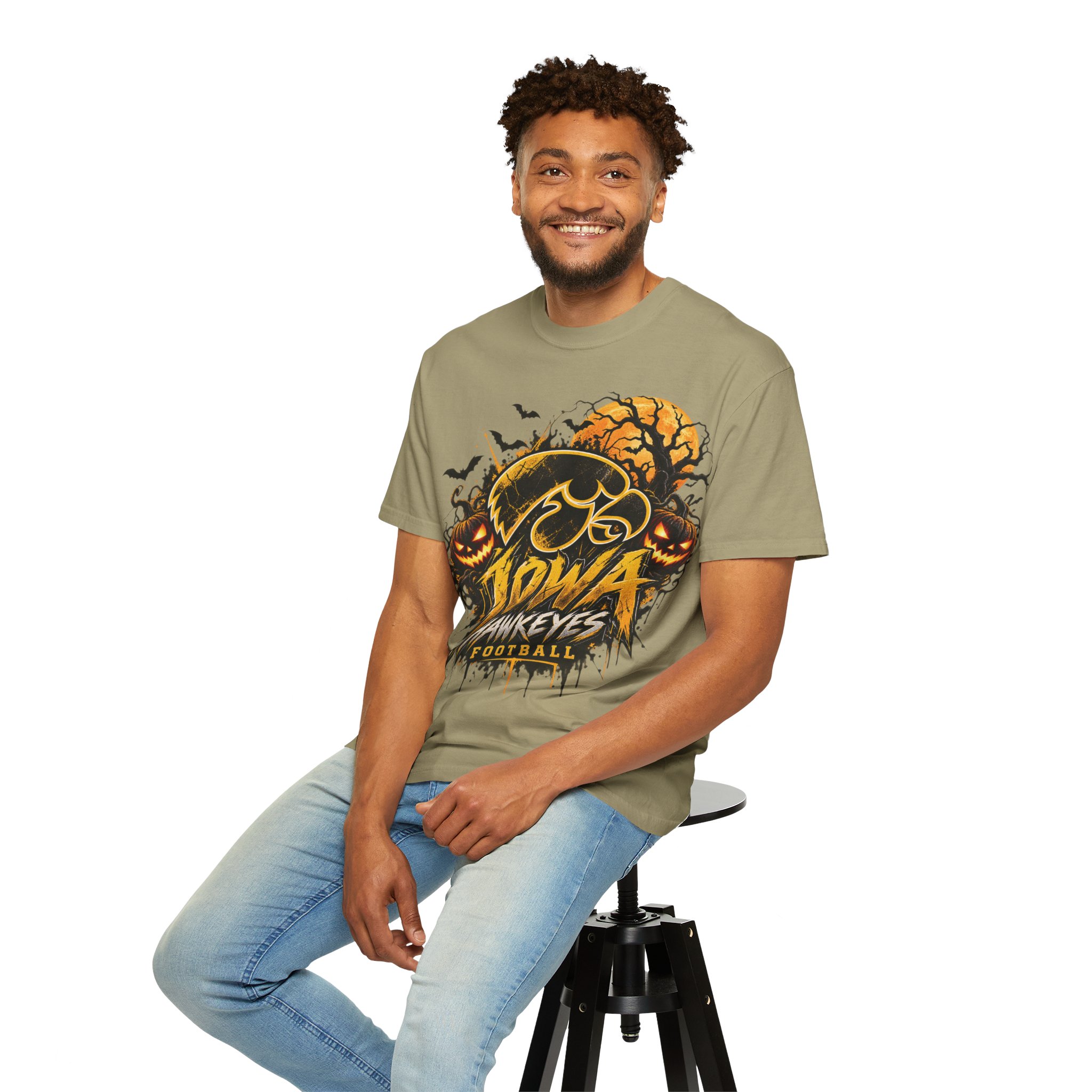 Iowa Hawkeyes Halloween Football T-Shirt - Image 30