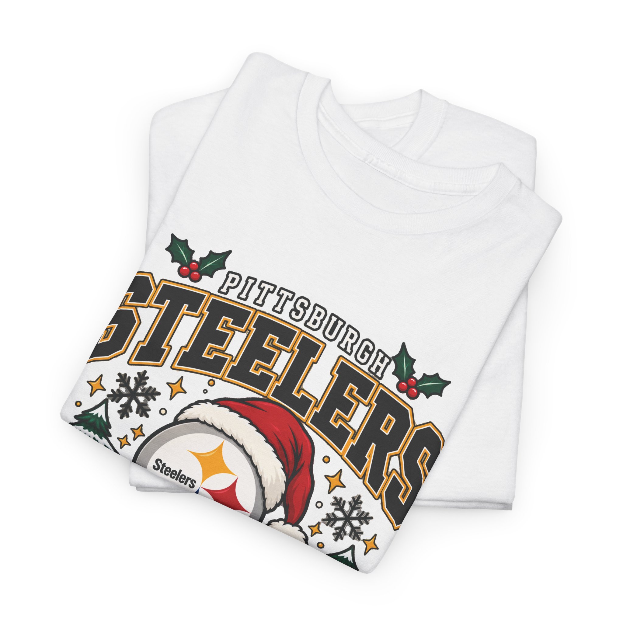 Pittsburgh Steelers Christmas T-Shirt - Image 9