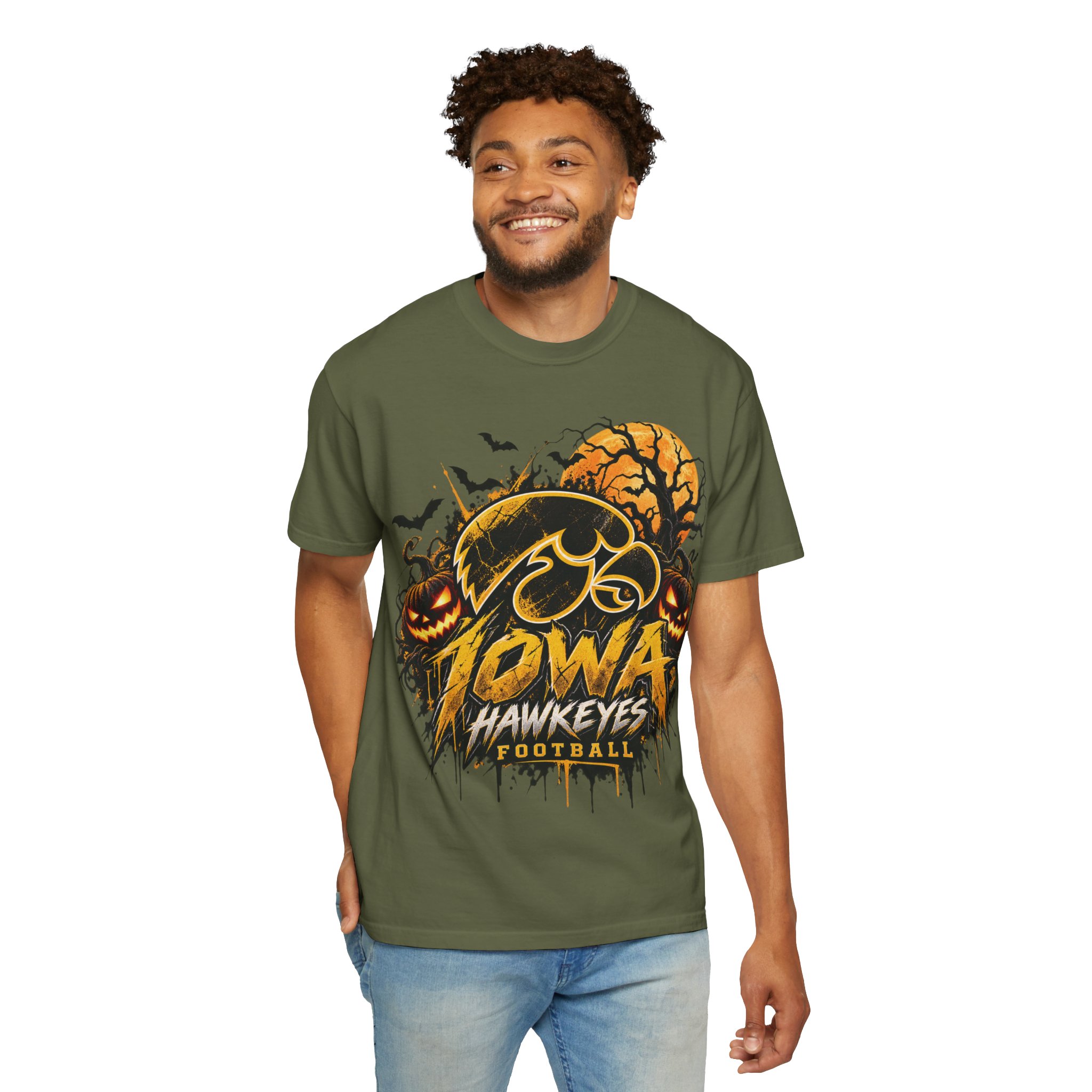 Iowa Hawkeyes Halloween Football T-Shirt - Image 47