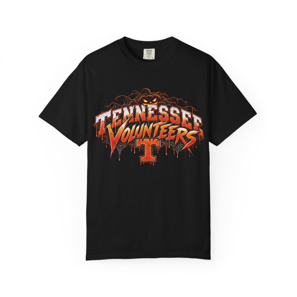 Tennessee Volunteers Graphic Halloween T-Shirt — Vintage Drip Logo College Tee