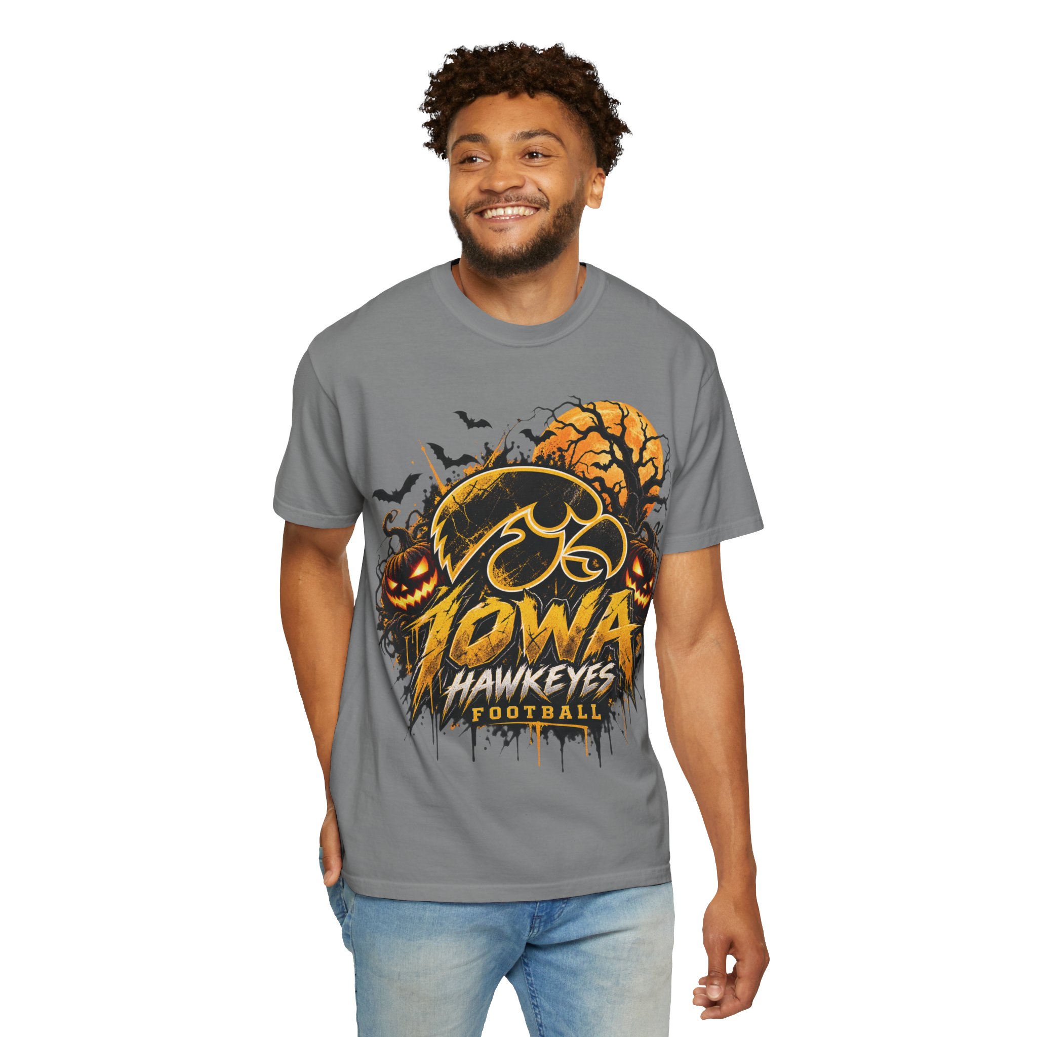 Iowa Hawkeyes Halloween Football T-Shirt - Image 41