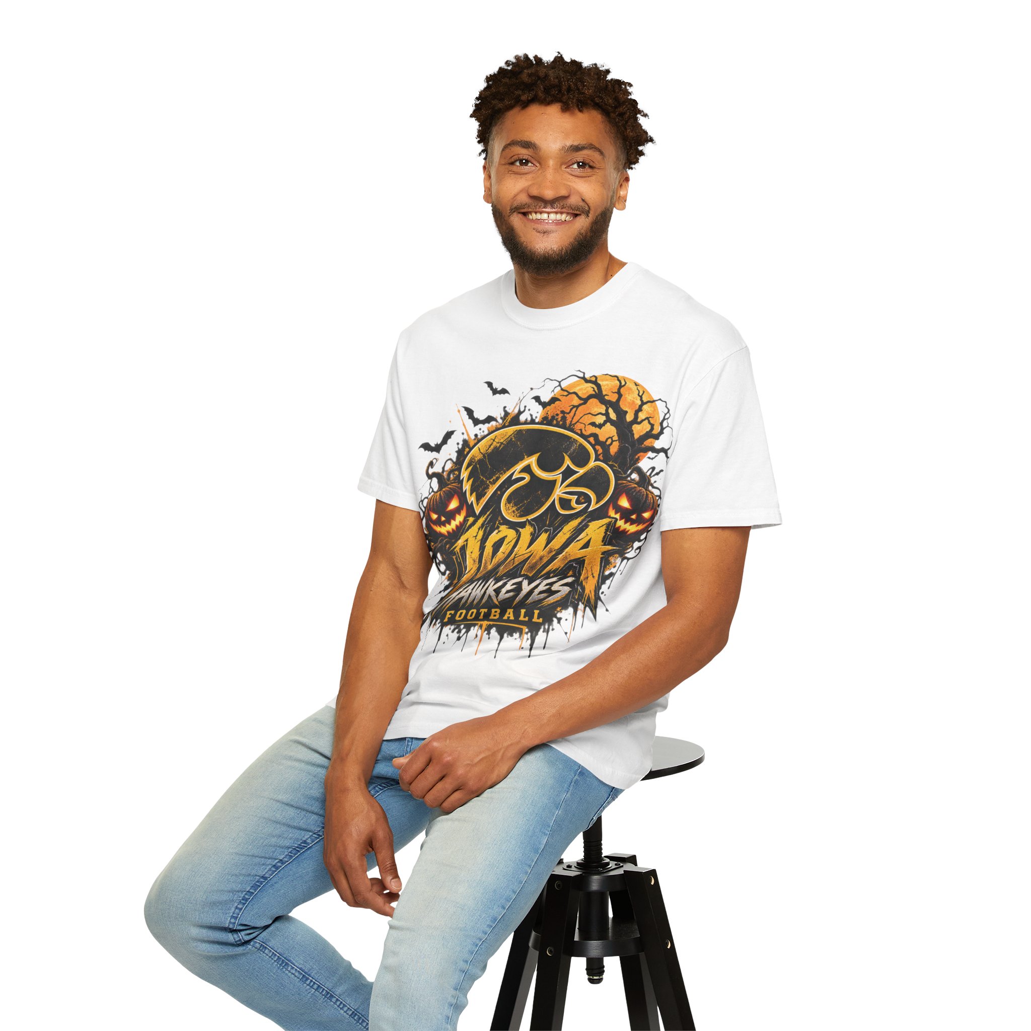 Iowa Hawkeyes Halloween Football T-Shirt - Image 12