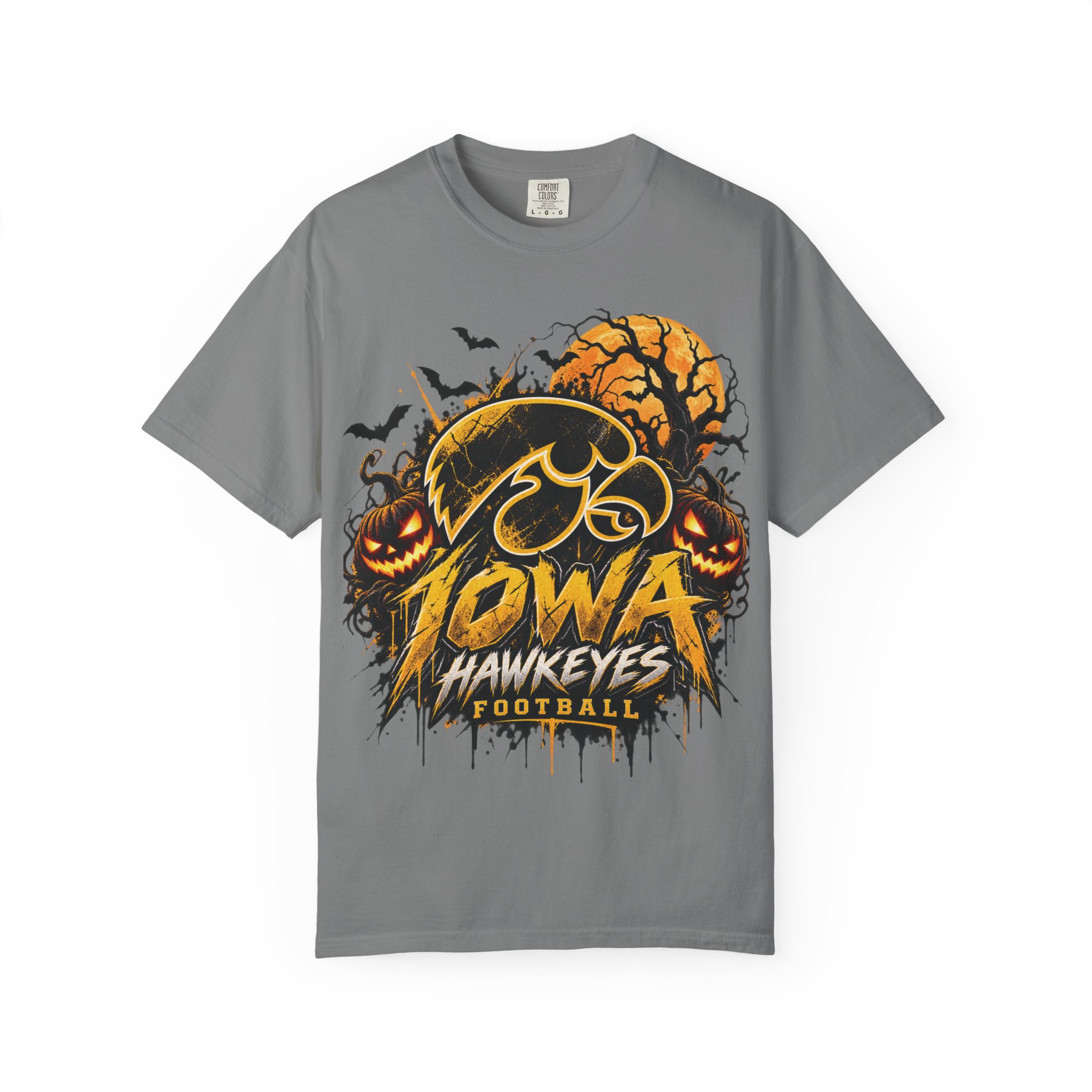 Iowa Hawkeyes Halloween Football T-Shirt - Image 37