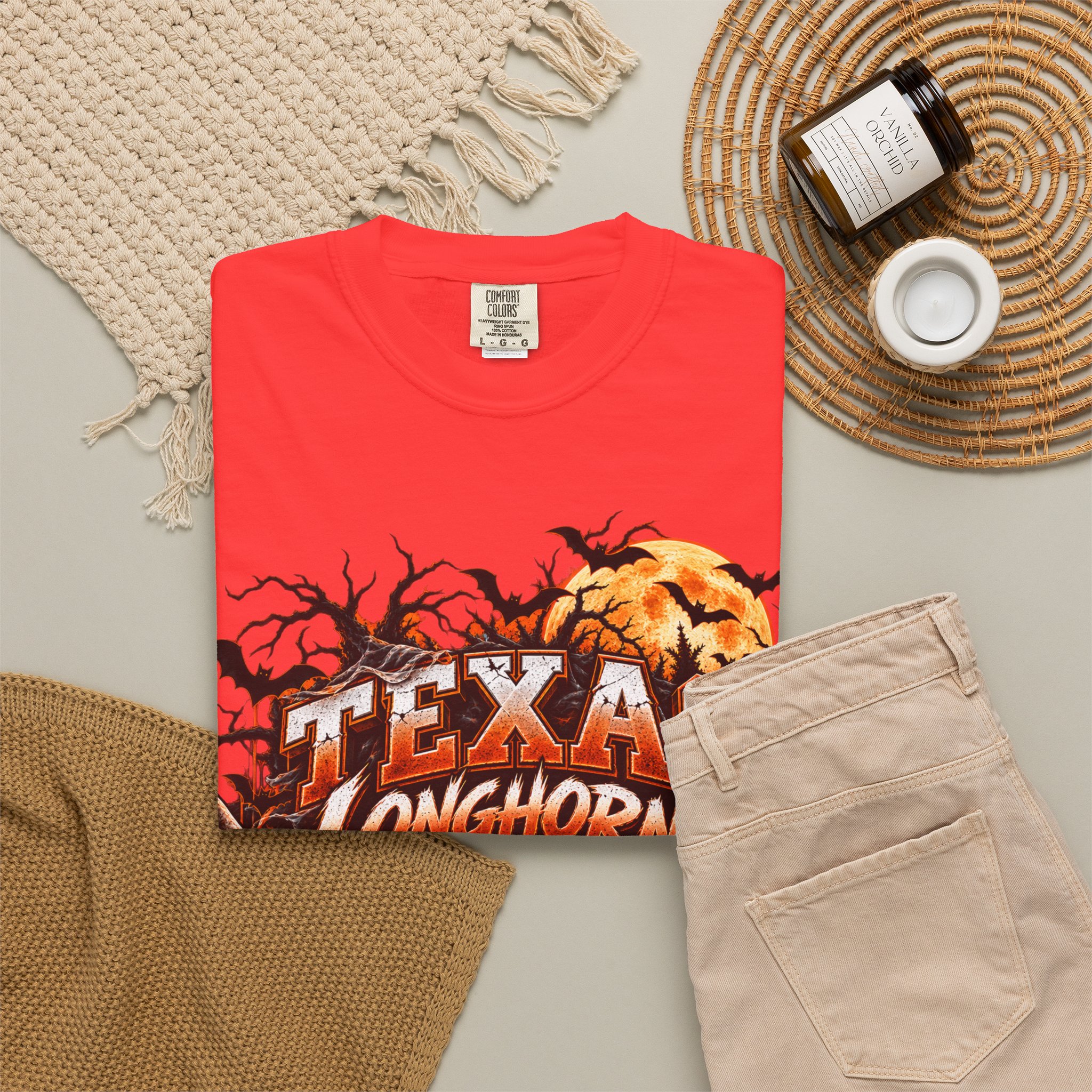 Texas Longhorns Halloween T-Shirt — Skull & Pumpkins Graphic Tee - Image 16