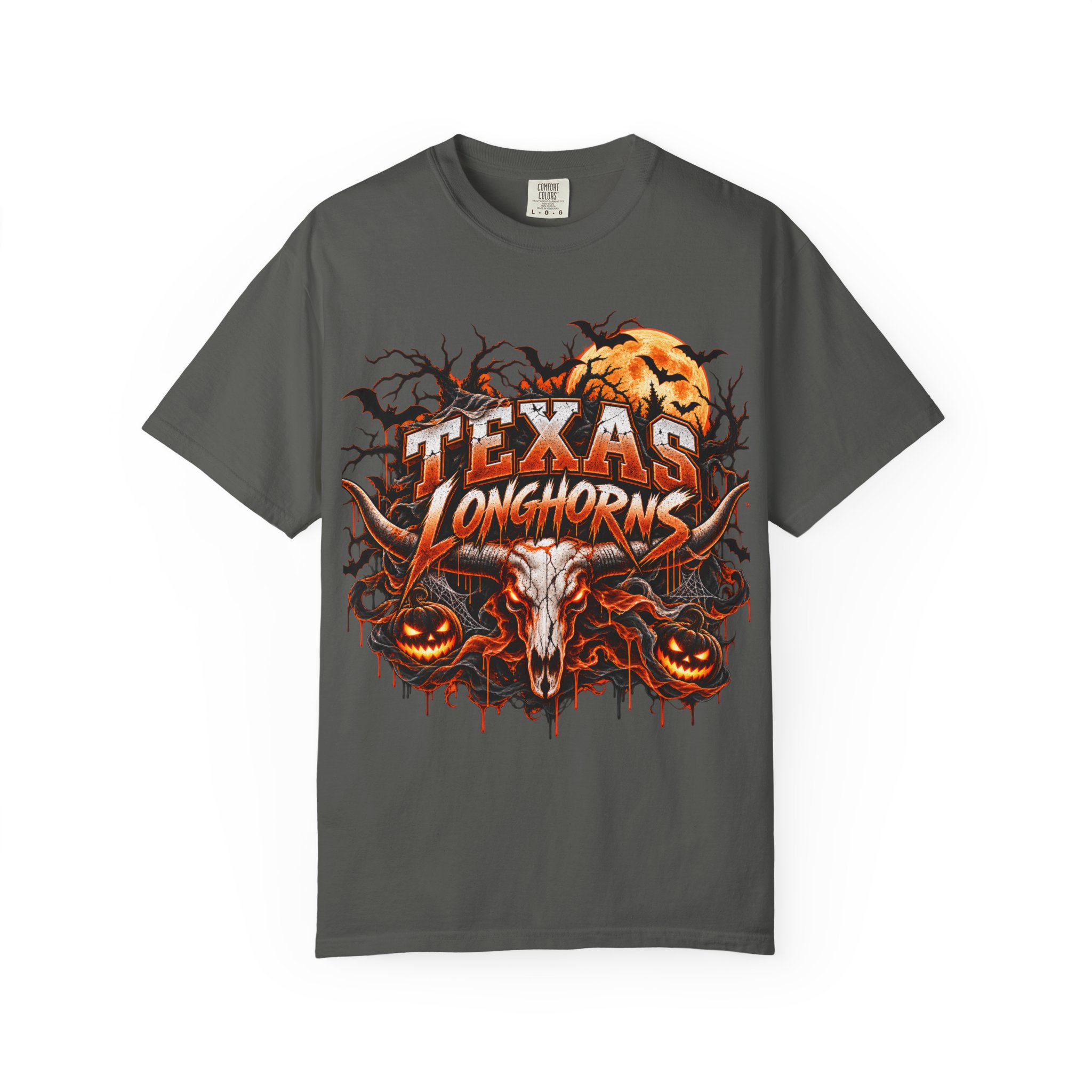 Texas Longhorns Halloween T-Shirt — Skull & Pumpkins Graphic Tee - Image 31