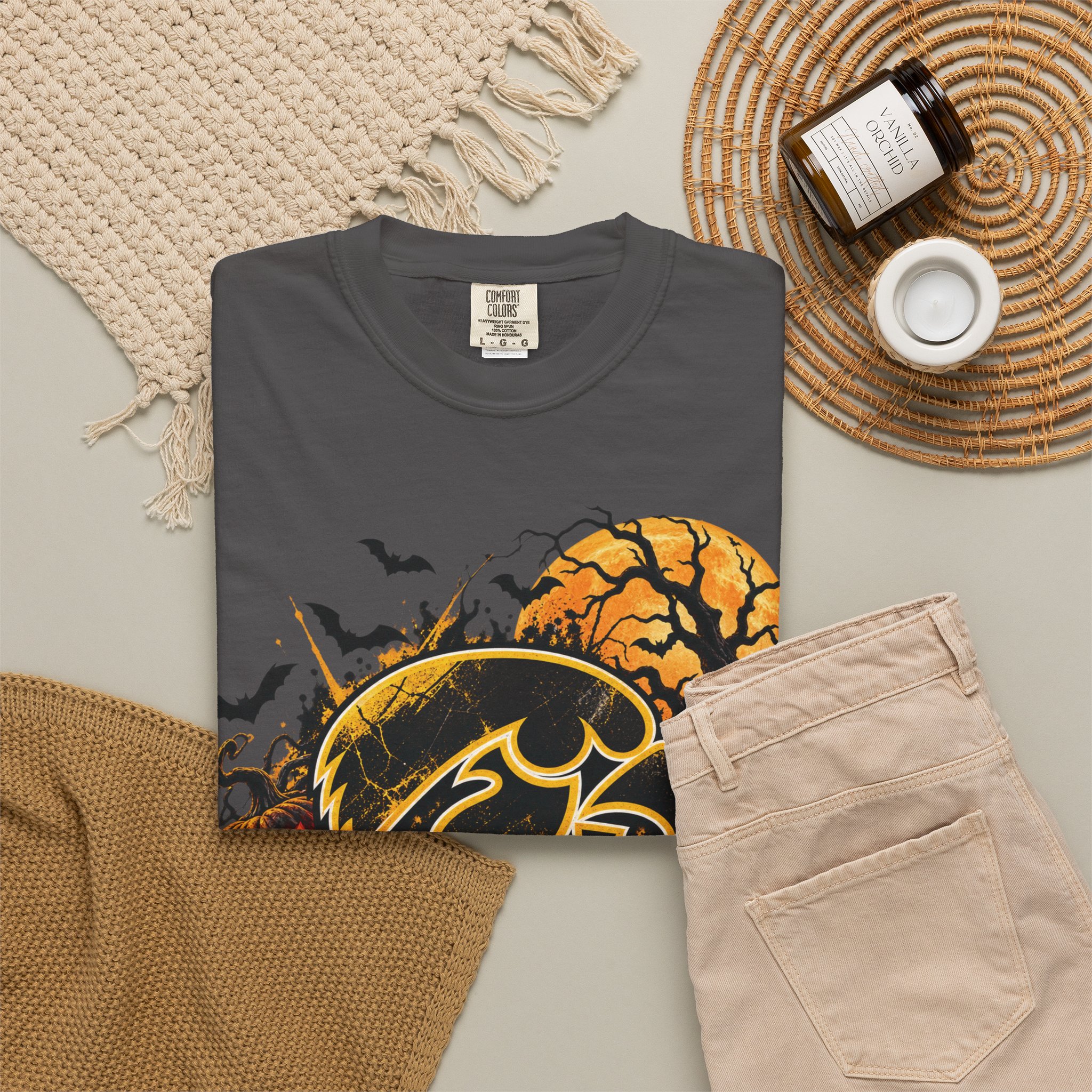 Iowa Hawkeyes Halloween Football T-Shirt - Image 52