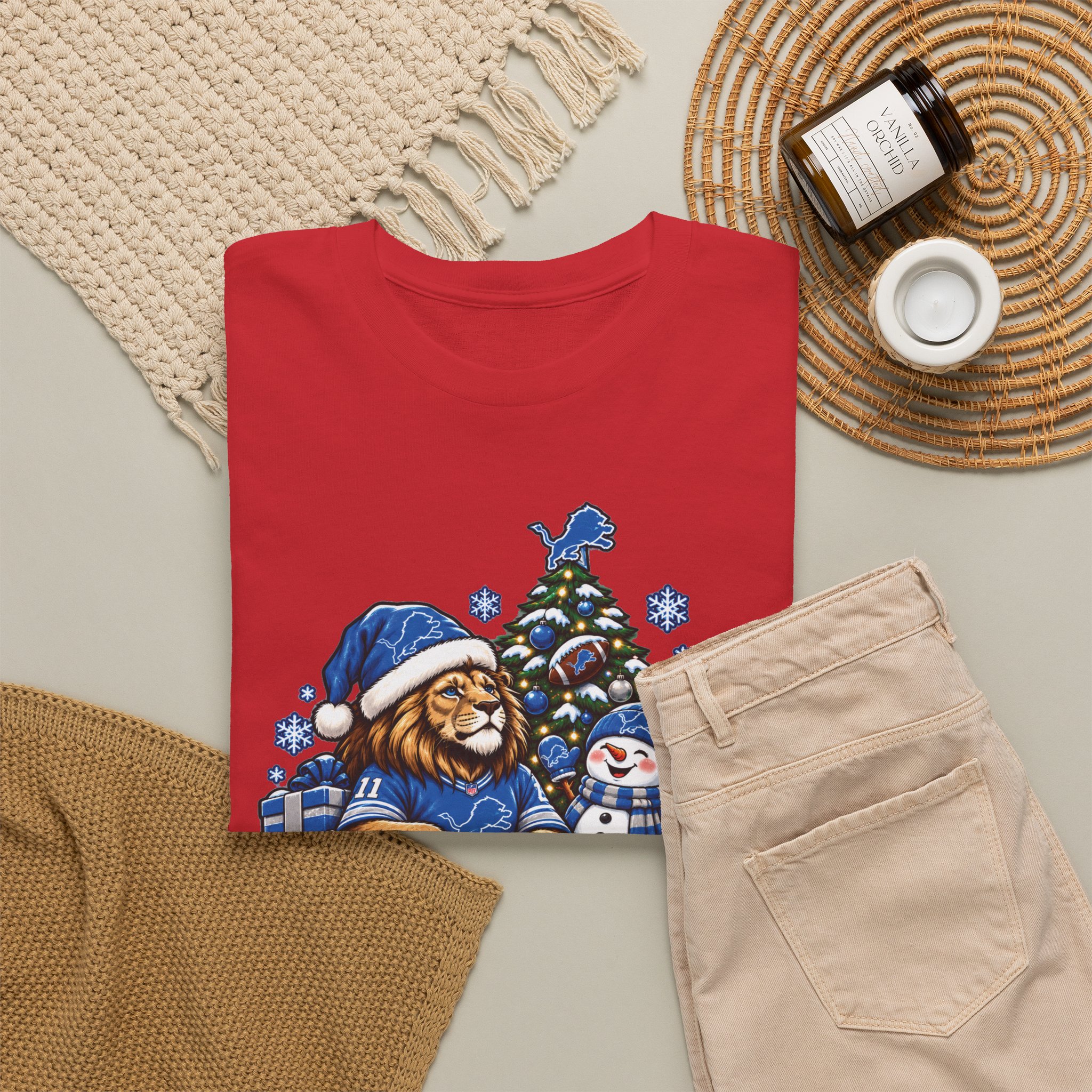 Detroit Lions Christmas Snowman T-Shirt - Image 24