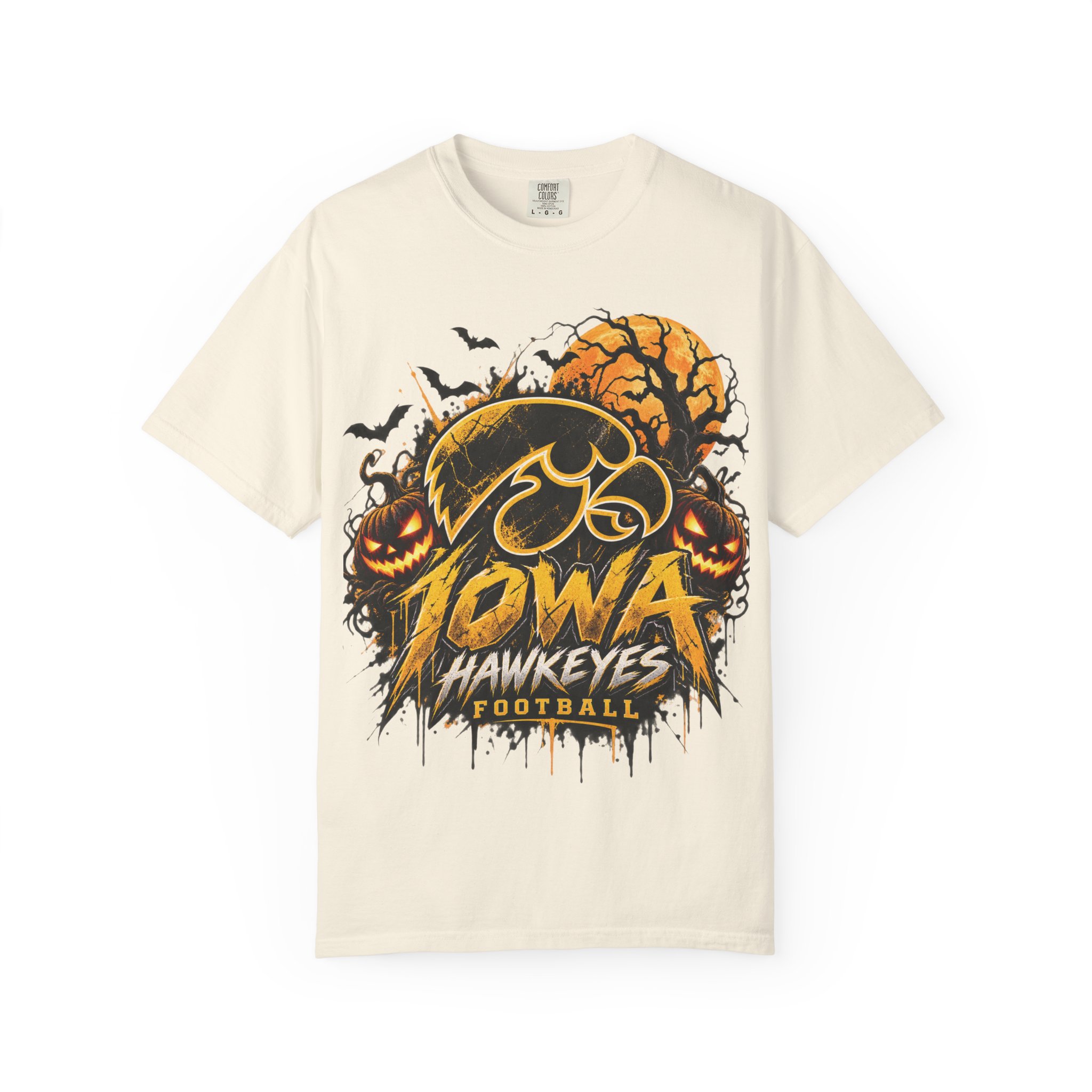 Iowa Hawkeyes Halloween Football T-Shirt - Image 19