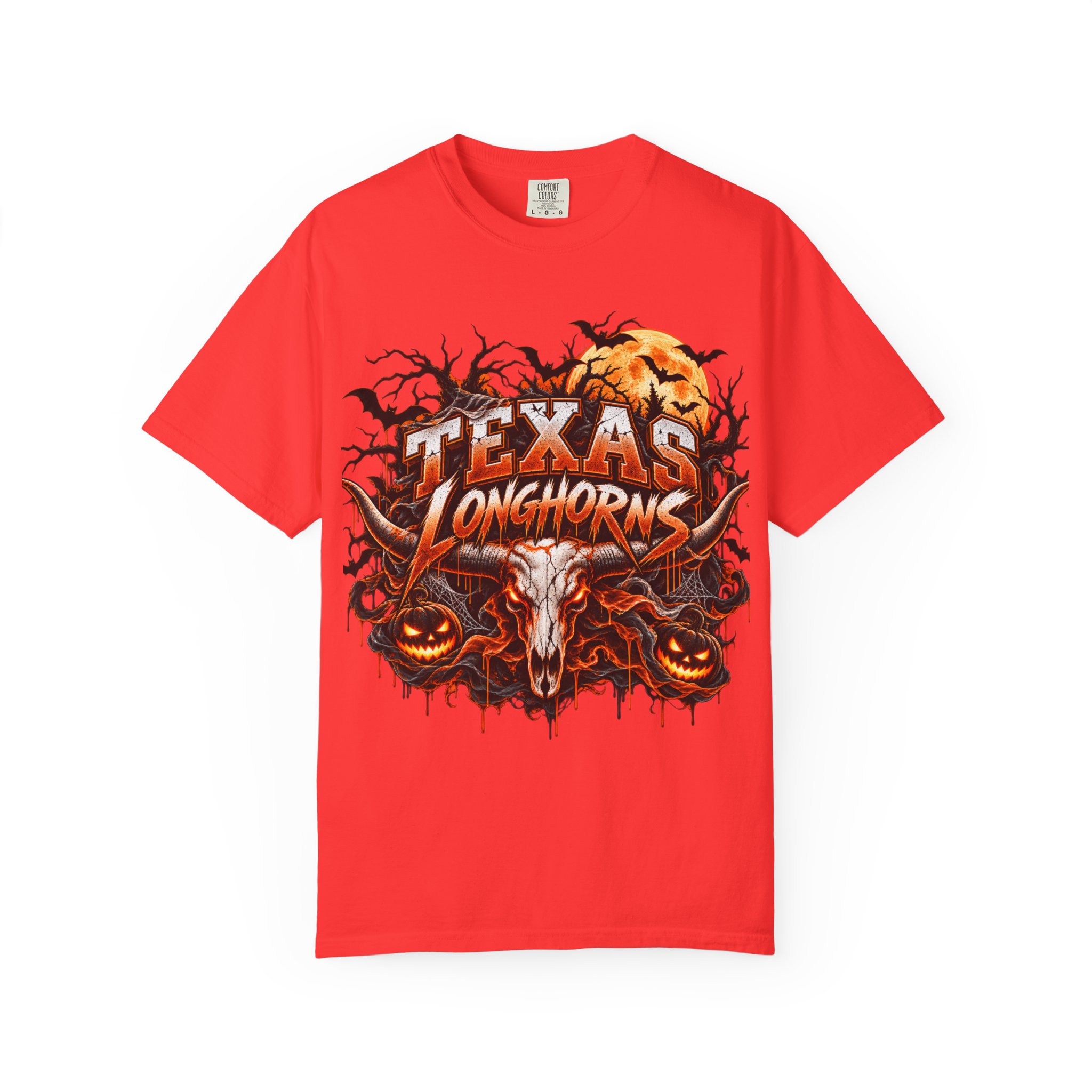 Texas Longhorns Halloween T-Shirt — Skull & Pumpkins Graphic Tee - Image 13