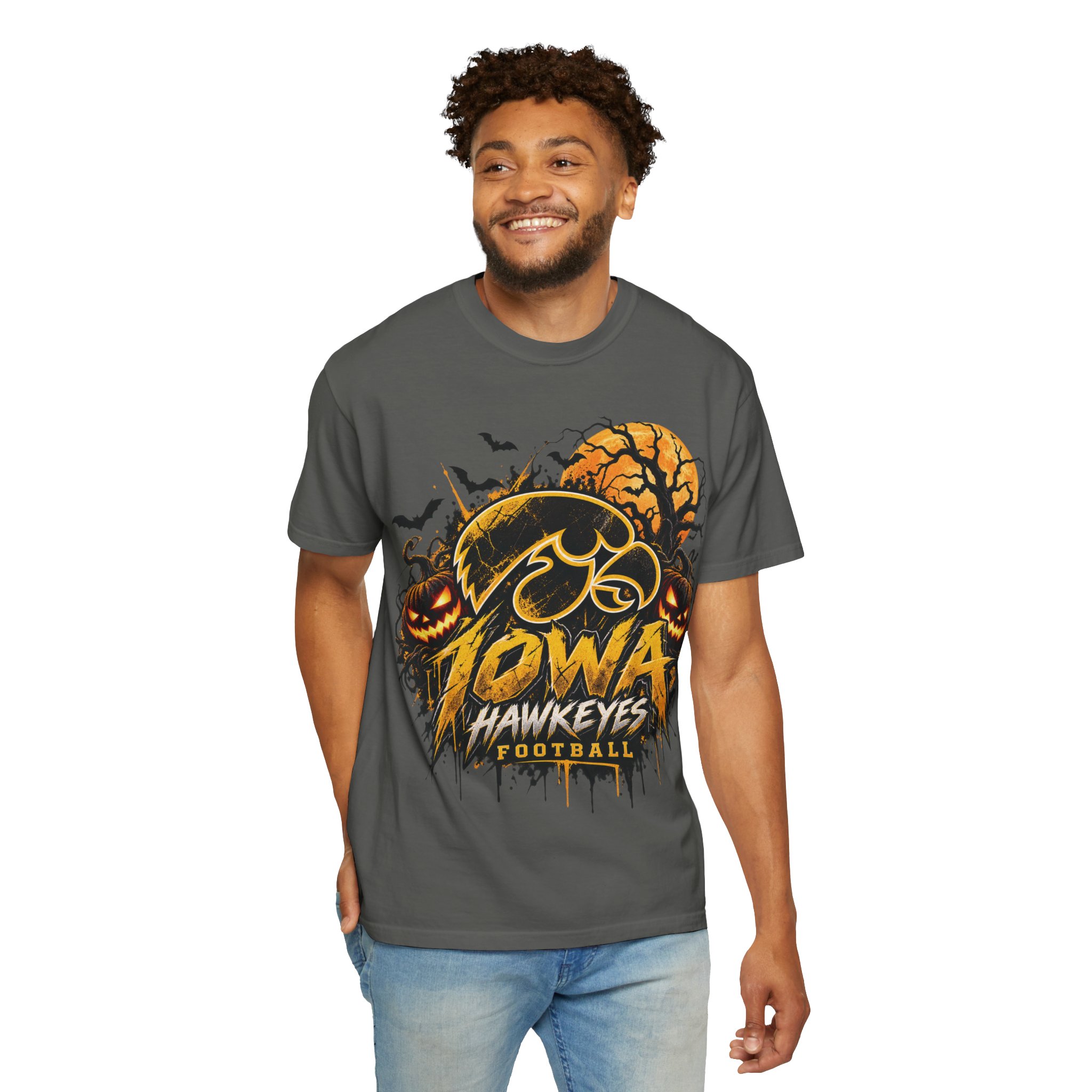 Iowa Hawkeyes Halloween Football T-Shirt - Image 35