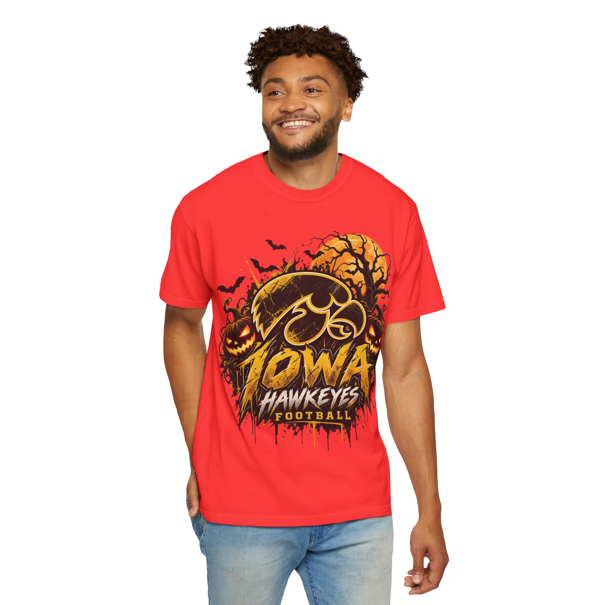 Iowa Hawkeyes Halloween Football T-Shirt - Image 17