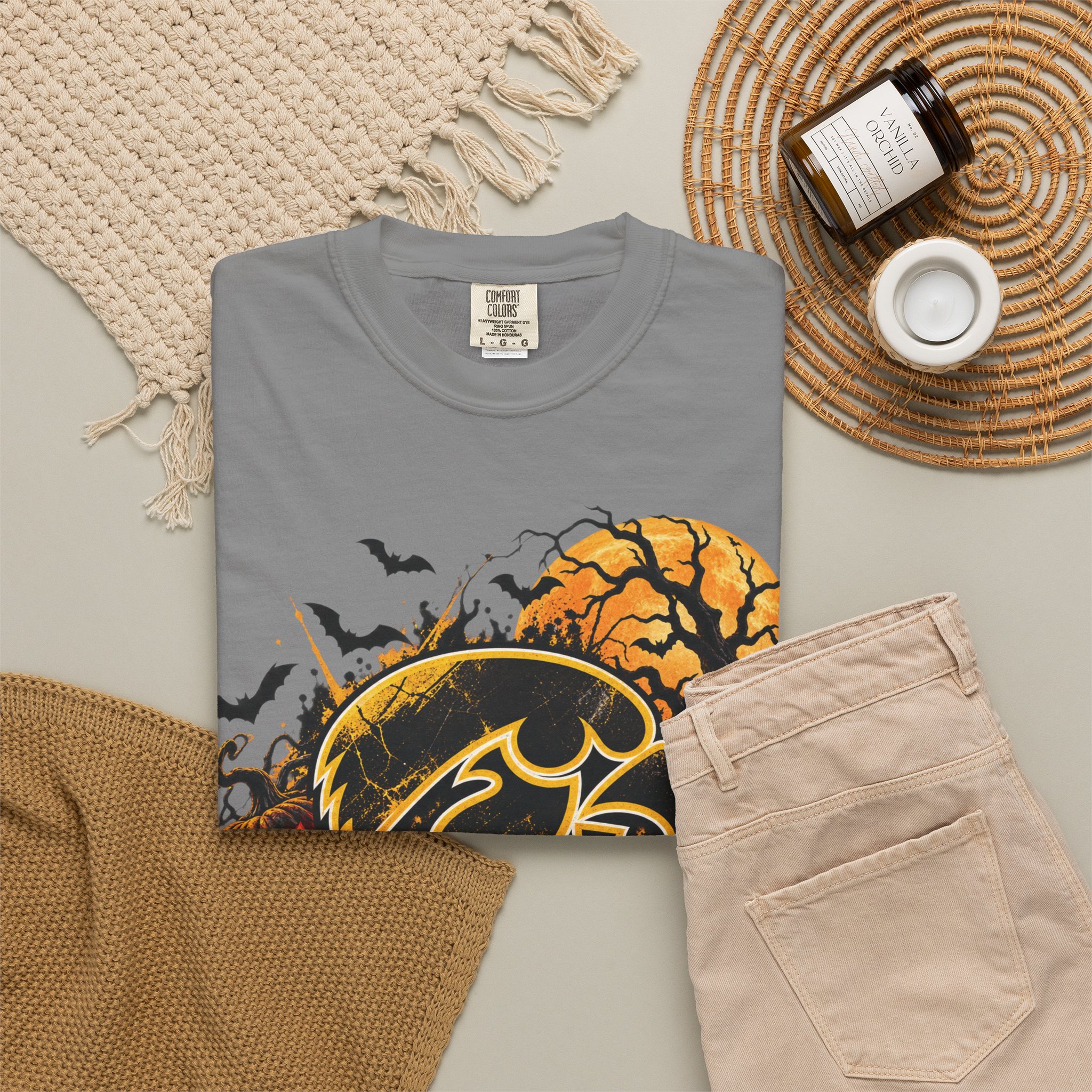 Iowa Hawkeyes Halloween Football T-Shirt - Image 40